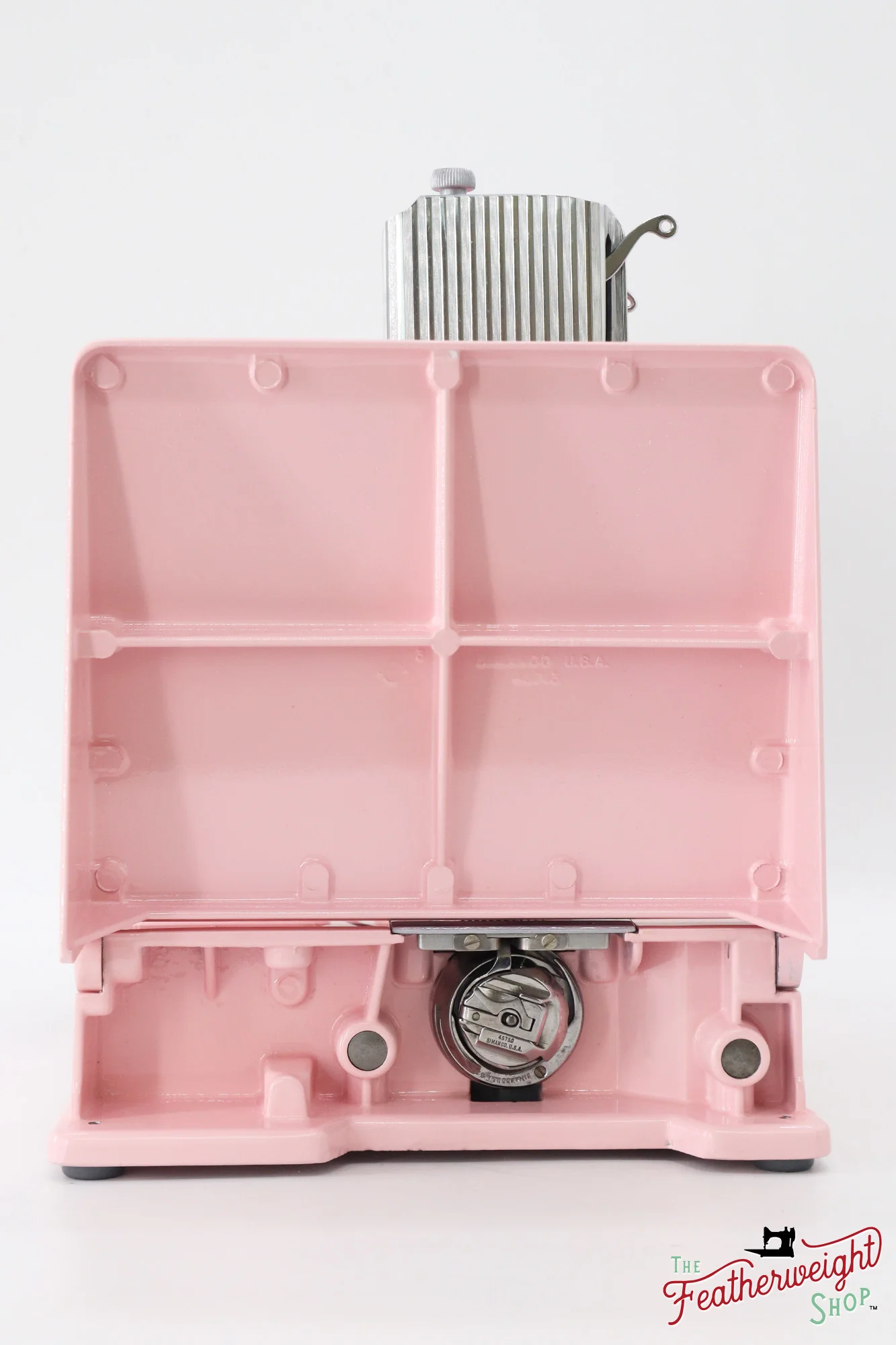Singer Featherweight 221, AH120*** - Fully Restored in Cotton Candy Pink - Image 5