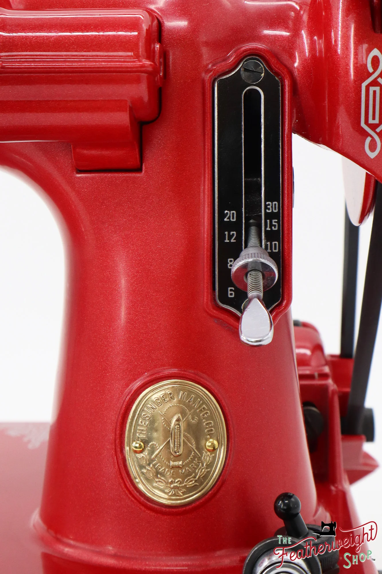 Singer Featherweight 221, AH318*** - Fully Restored in Candy Apple Red - Image 19