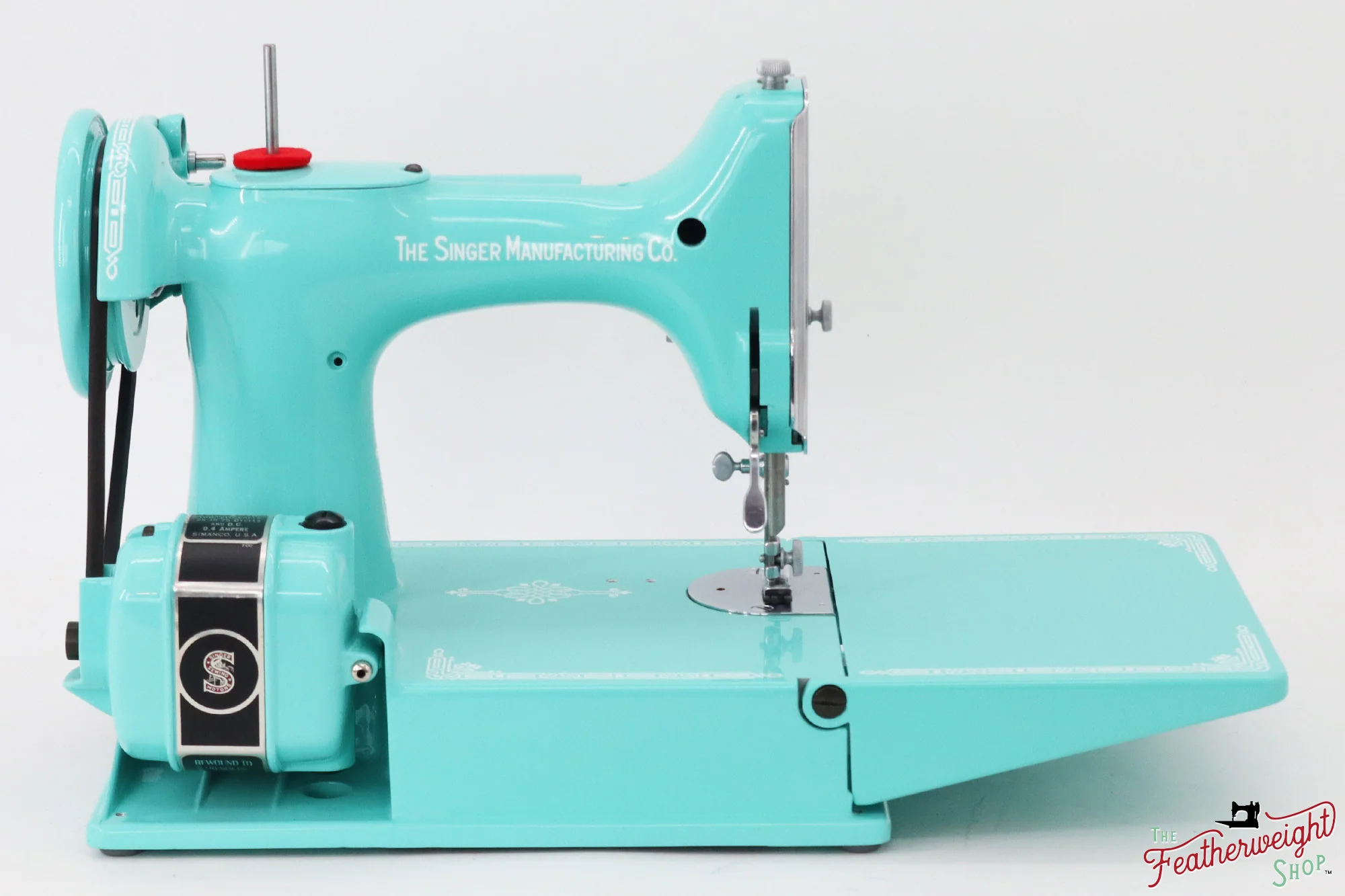 Singer Featherweight 221, AH334*** - Fully Restored in Tiffany Blue - Image 7