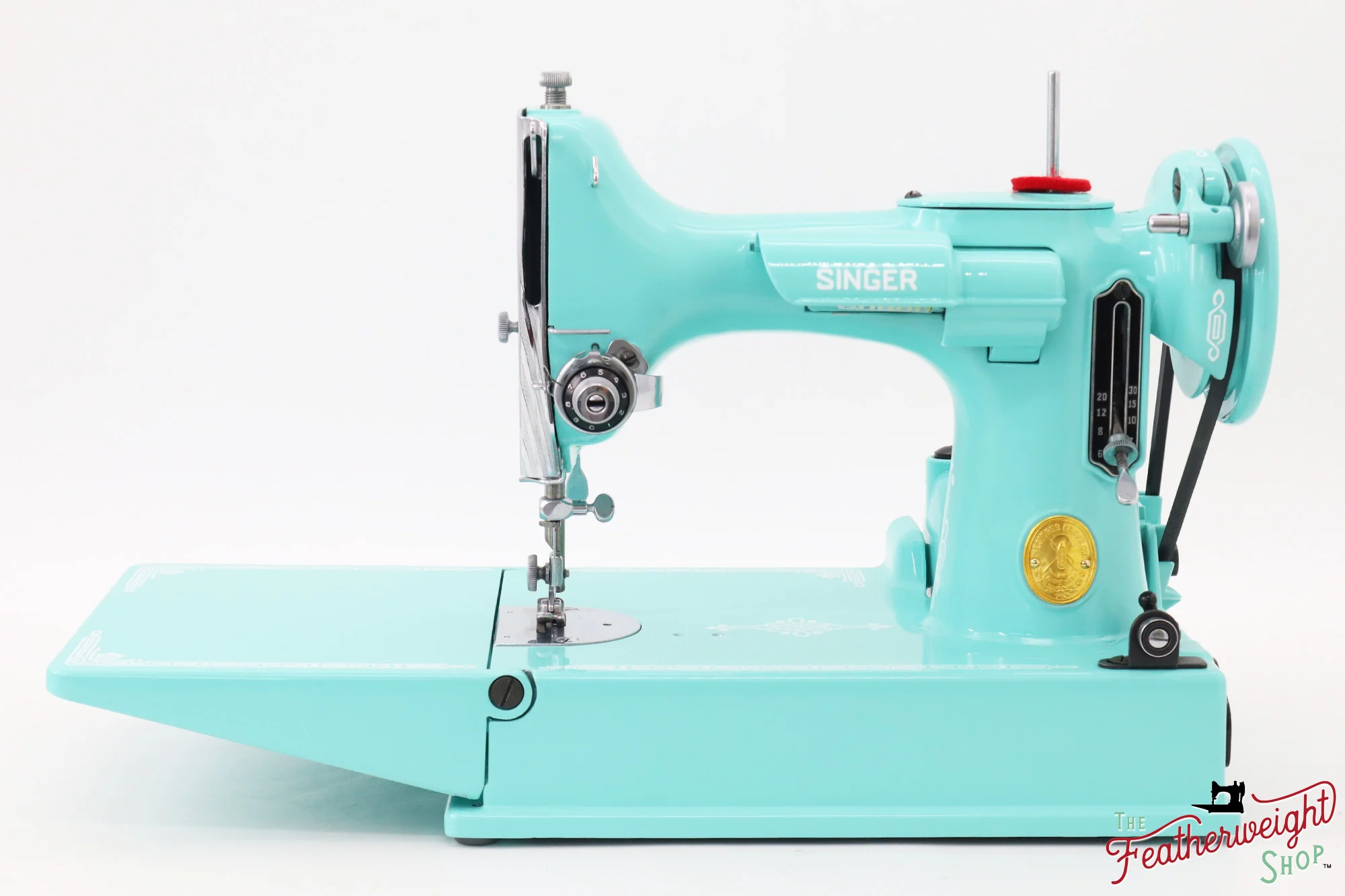 Singer Featherweight 221, AH431*** - Fully Restored in Tiffany Blue - Image 3