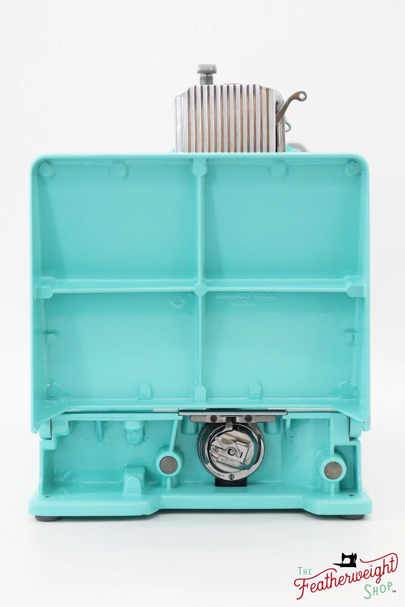 Singer Featherweight 221, AH431*** - Fully Restored in Tiffany Blue - Image 6