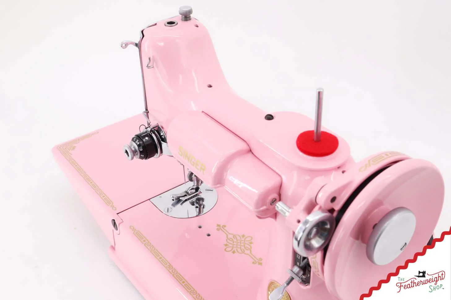 Singer Featherweight 221 AH577*** - Fully Restored in Rosy Posy Pink - Image 13
