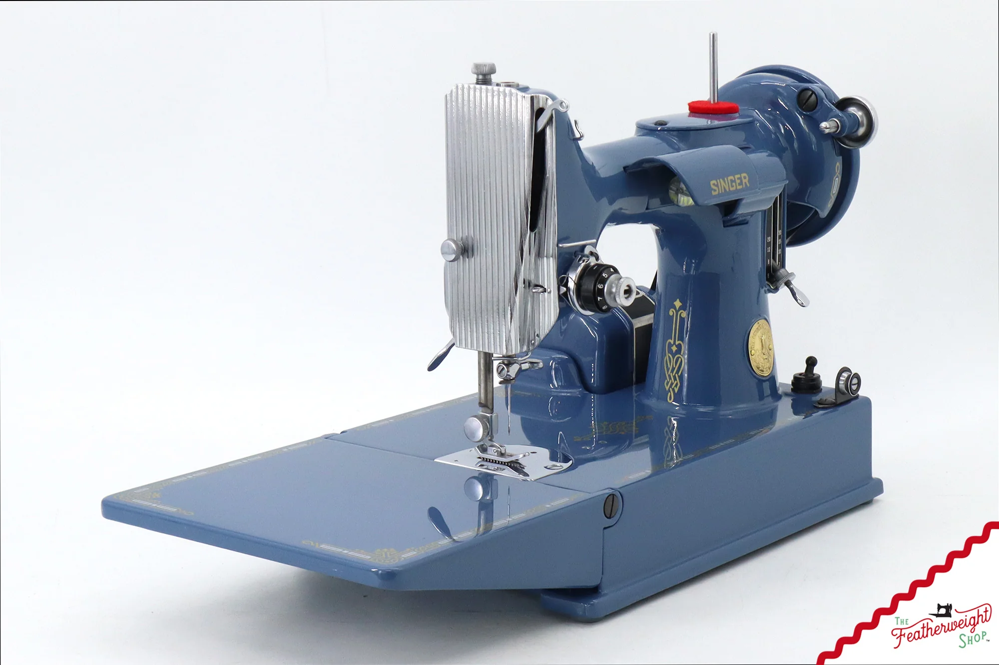 Singer Featherweight 221, AH644*** - Fully Restored in Denim - Image 3