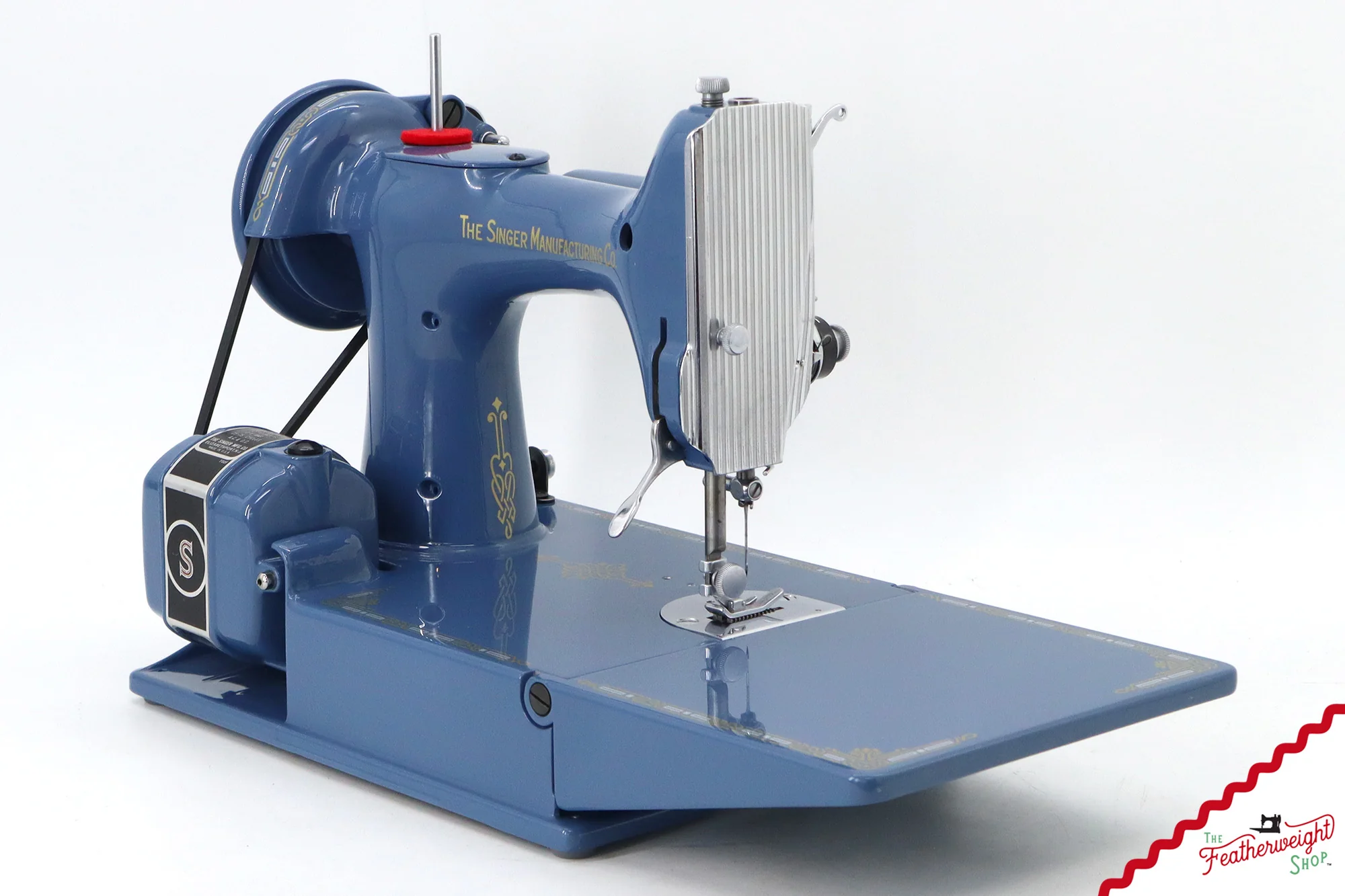 Singer Featherweight 221, AH644*** - Fully Restored in Denim - Image 6