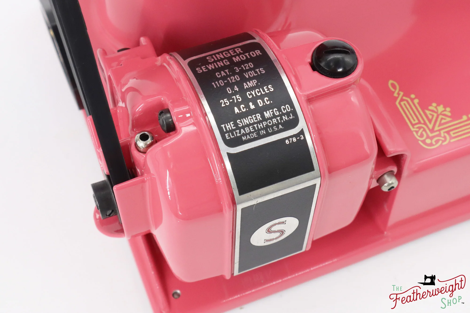 Singer Featherweight 221, AH664*** - Fully Restored in Happy Pink Grapefruit - Image 15