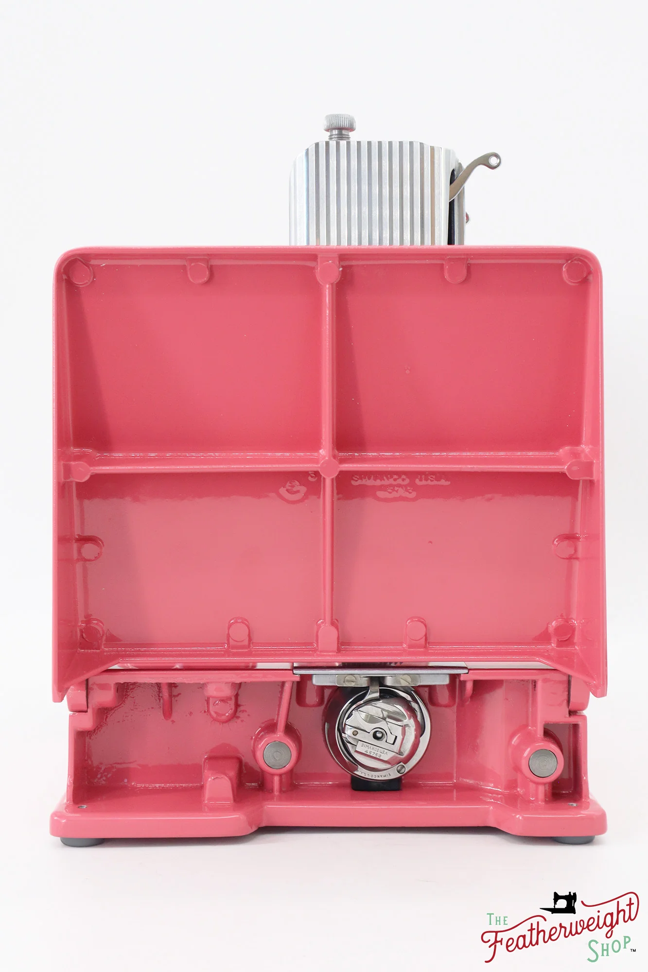 Singer Featherweight 221, AH664*** - Fully Restored in Happy Pink Grapefruit - Image 5