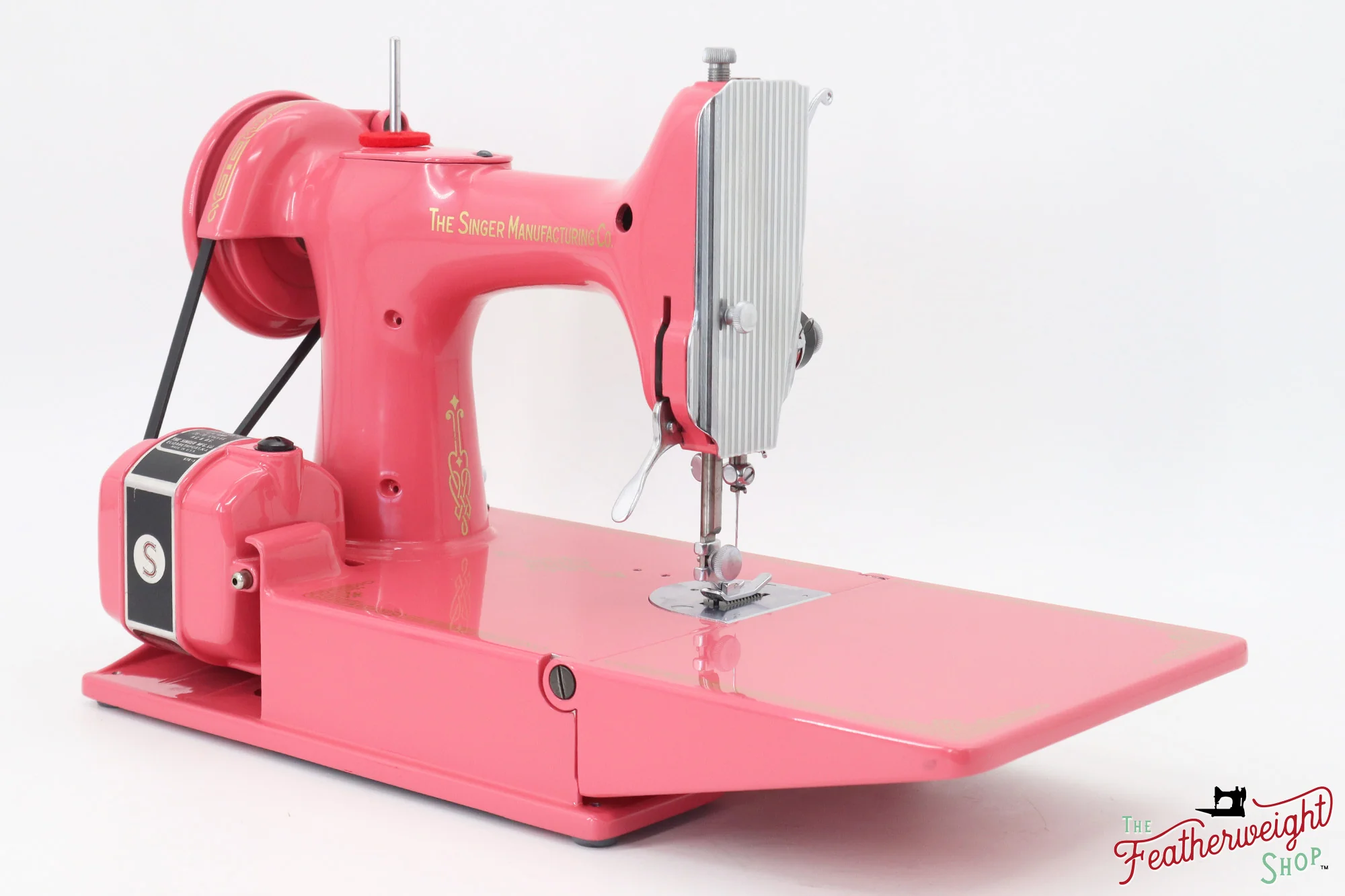 Singer Featherweight 221, AH664*** - Fully Restored in Happy Pink Grapefruit - Image 6