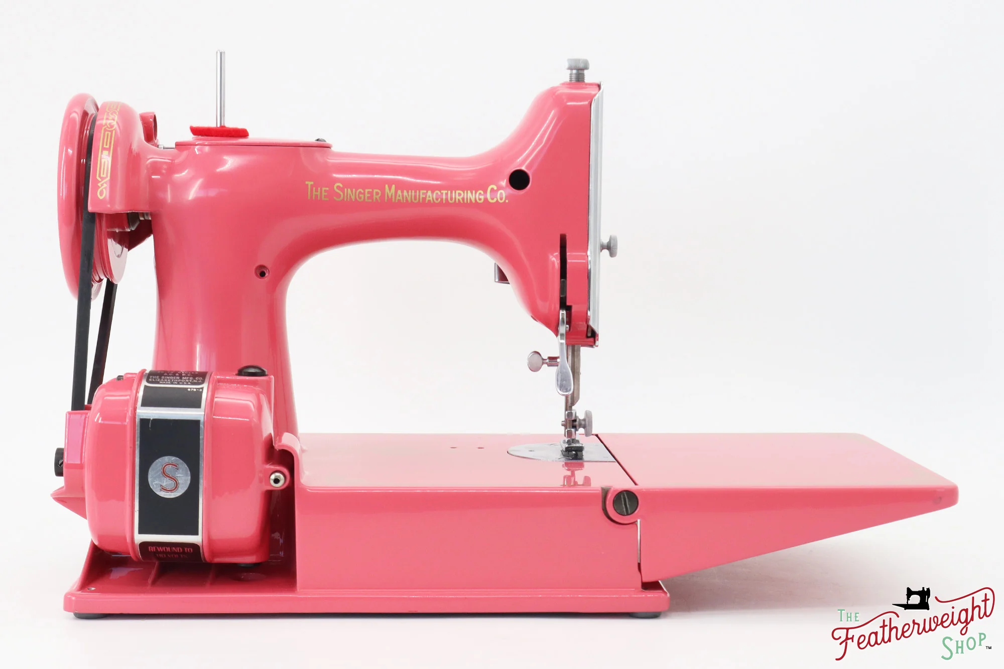 Singer Featherweight 221, AH664*** - Fully Restored in Happy Pink Grapefruit - Image 7