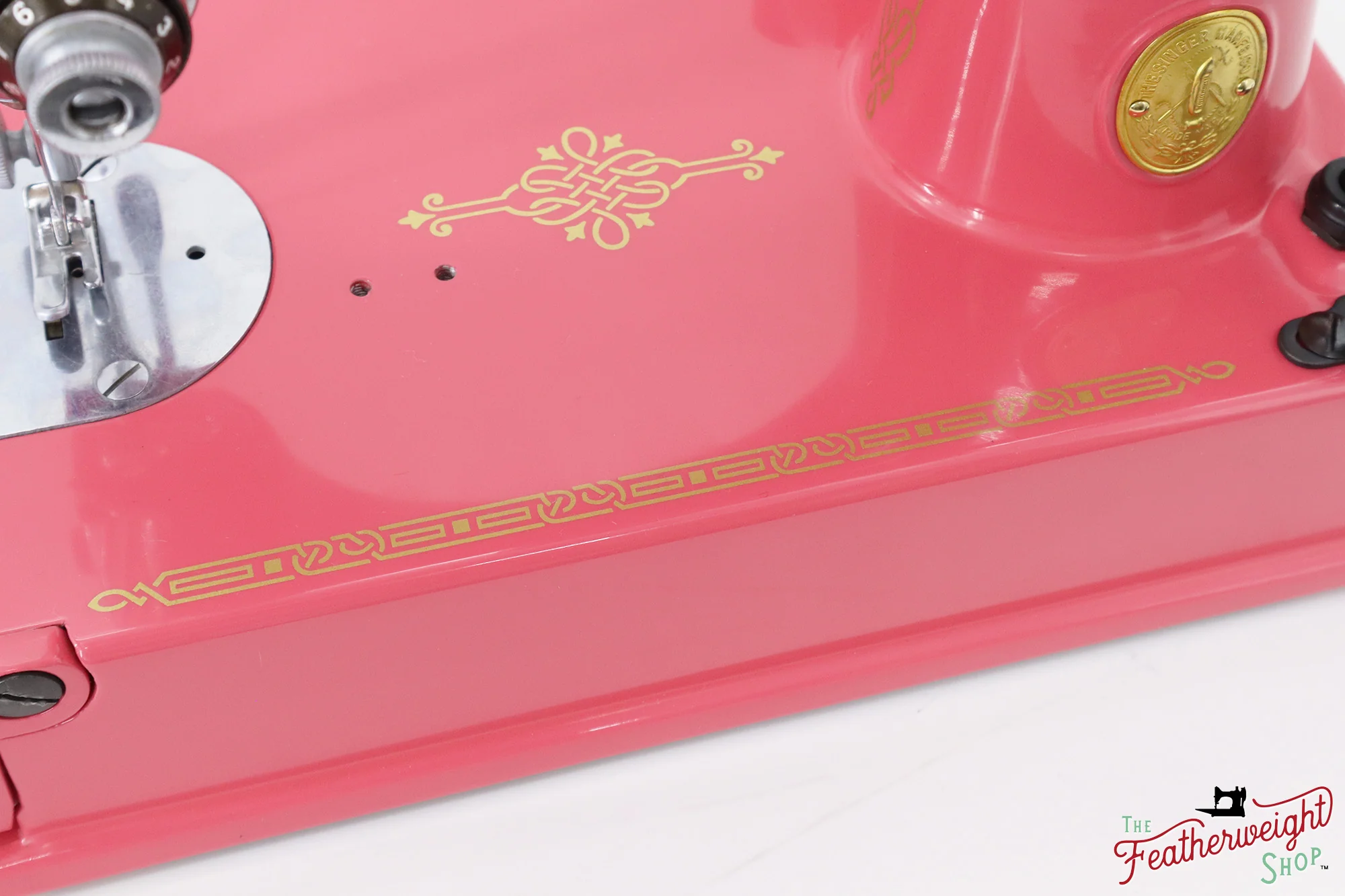 Singer Featherweight 221, AH664*** - Fully Restored in Happy Pink Grapefruit - Image 8