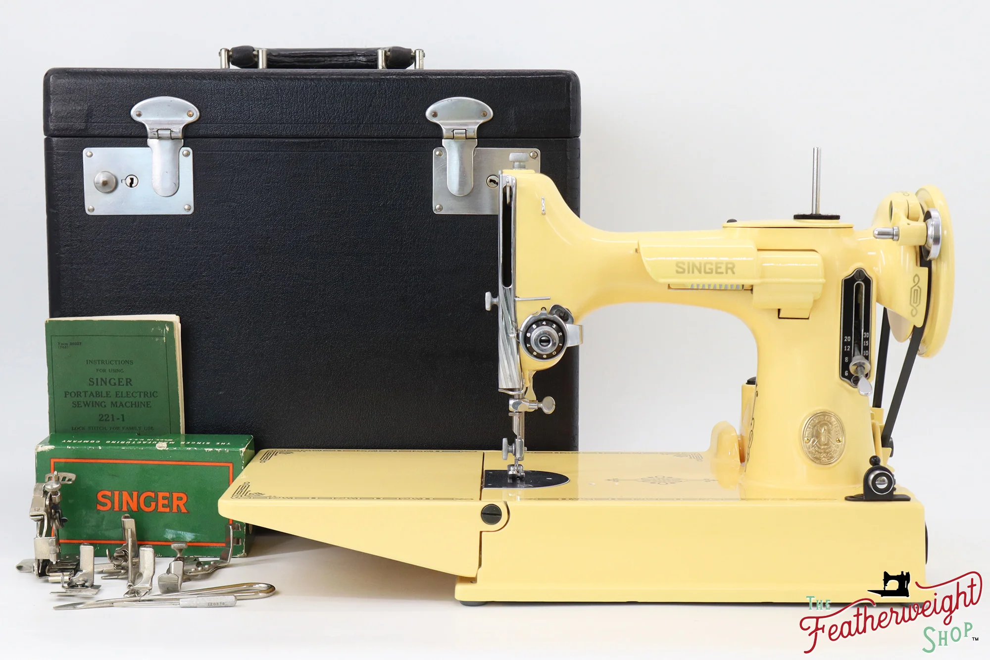 Singer Featherweight 221, AH6642** - Fully Restored in Happy Yellow - Image 2