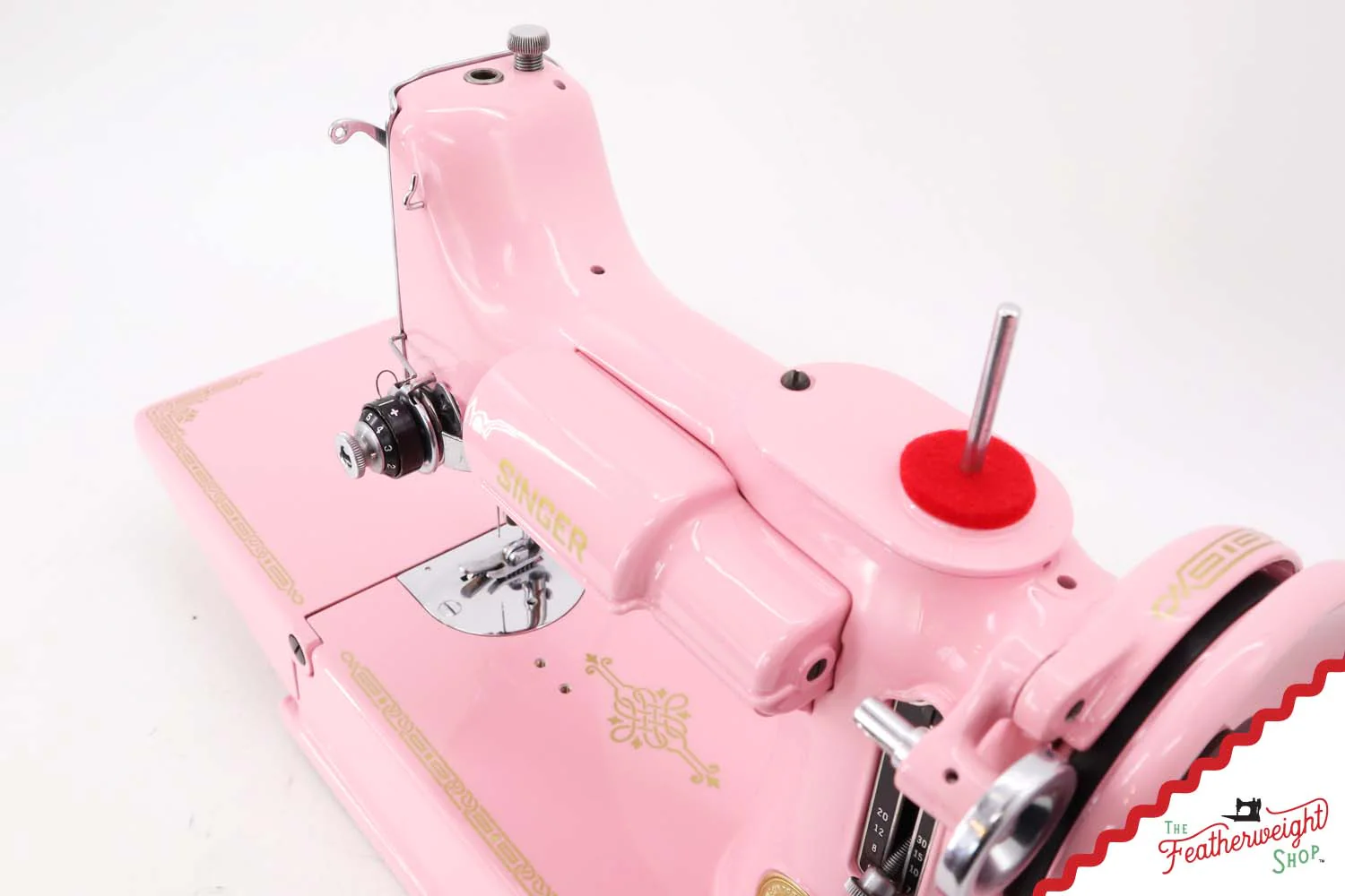 Singer Featherweight 221 AJ003*** - Fully Restored in Rosy Posy Pink - Image 13