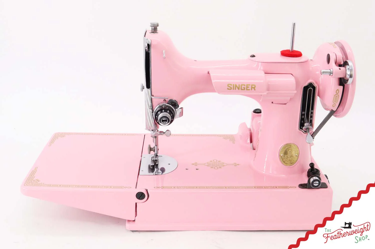 Singer Featherweight 221 AJ003*** - Fully Restored in Rosy Posy Pink - Image 2