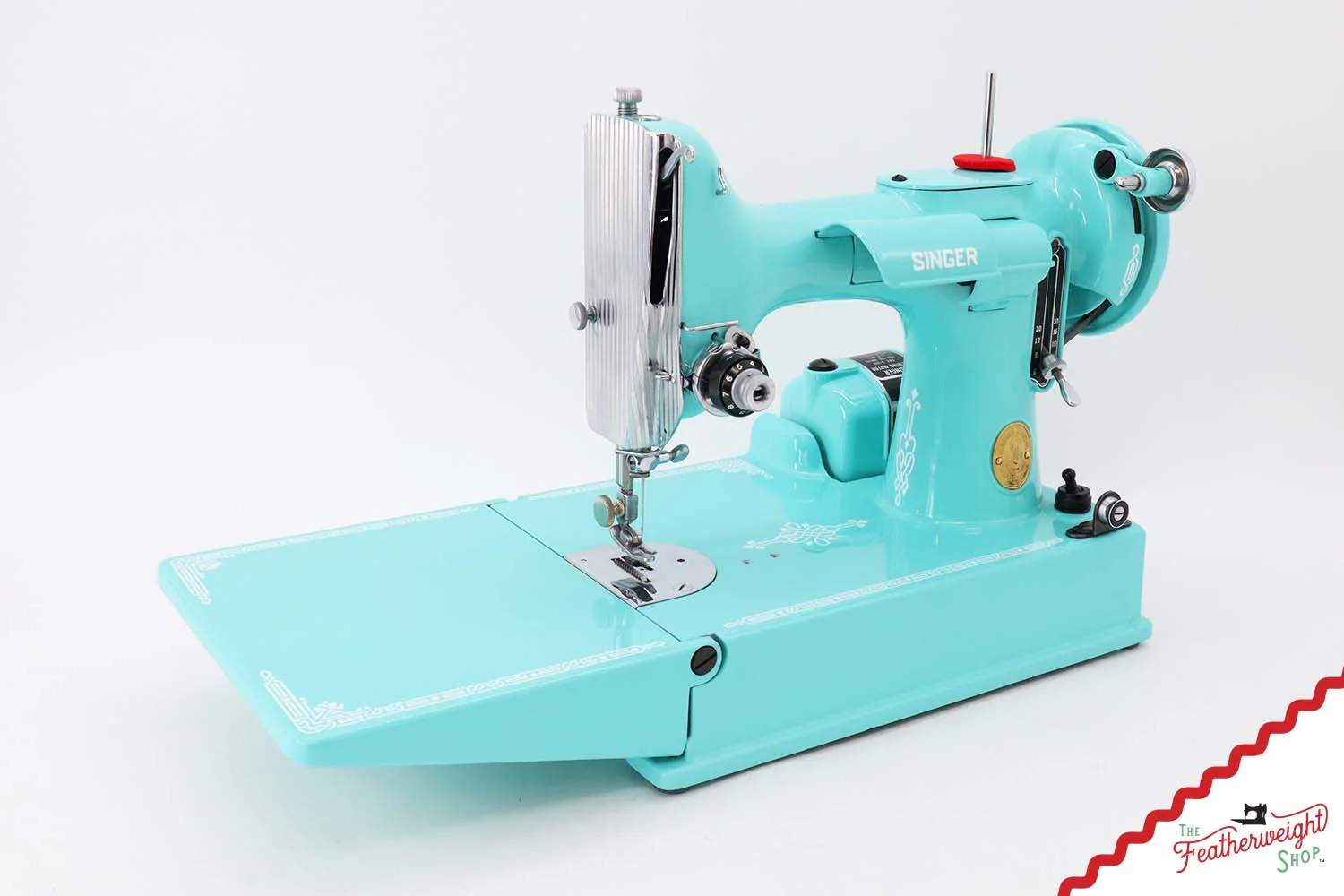 Singer Featherweight 221 AJ131*** - Fully Restored in Tiffany Blue - Image 3