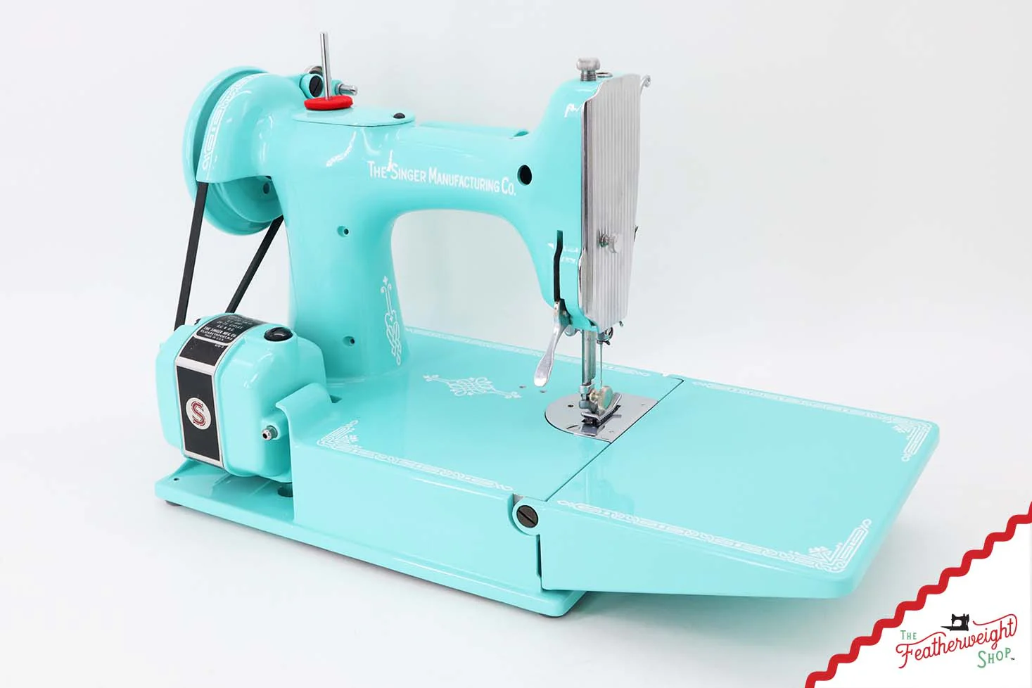 Singer Featherweight 221 AJ131*** - Fully Restored in Tiffany Blue - Image 5