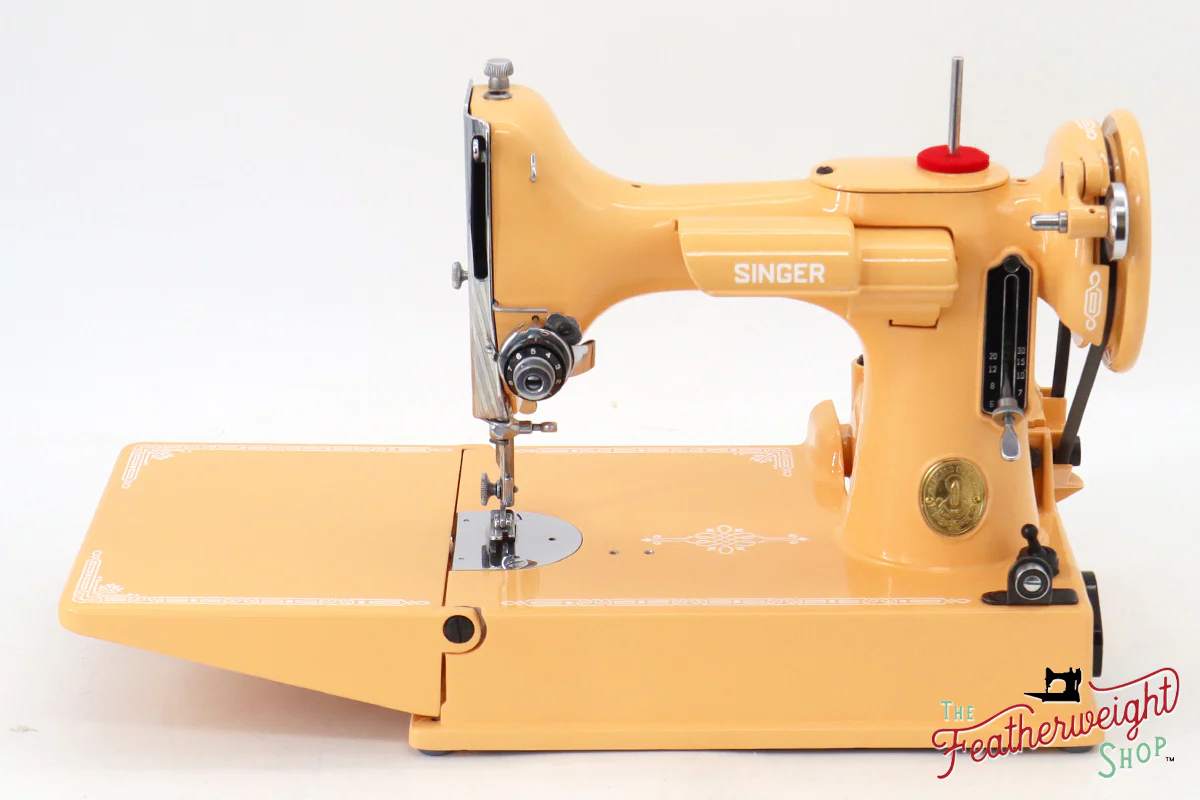 Singer Featherweight 221, AJ569*** - Fully Restored in Dreamcicle - Image 2