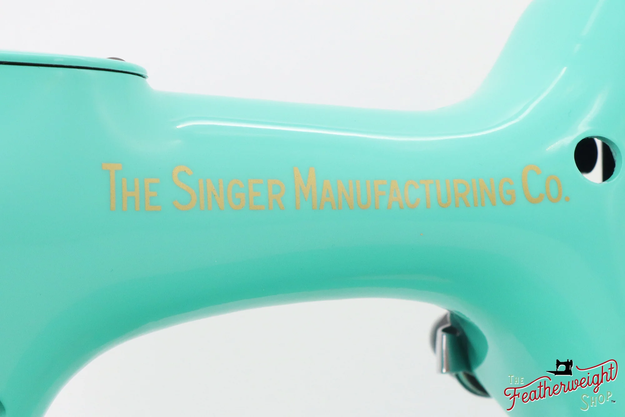 Singer Featherweight 221, AJ587*** - Fully Restored in Caribbean Sea Green - Image 13