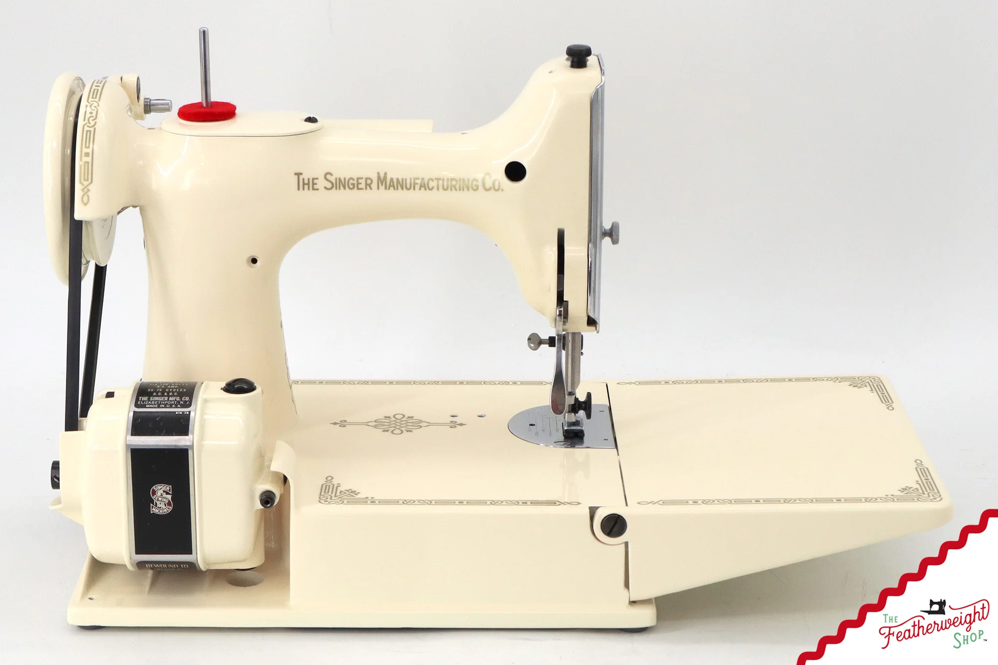 Singer Featherweight 221, AL0333** - Fully Restored in Sugar Cookie - Image 5