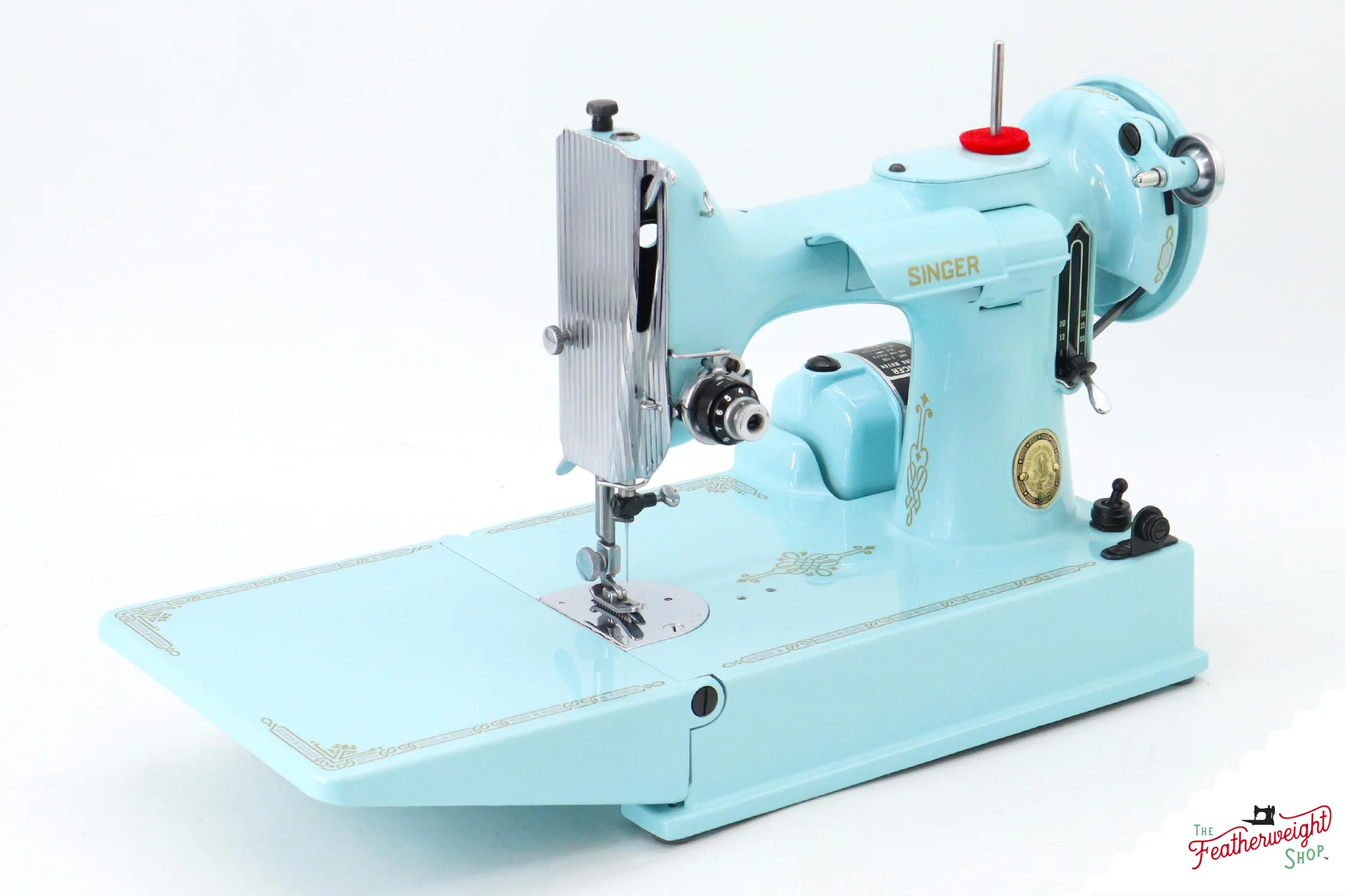 Singer Featherweight 221, AL409*** - Fully Restored in Cinderella Blue - Image 4