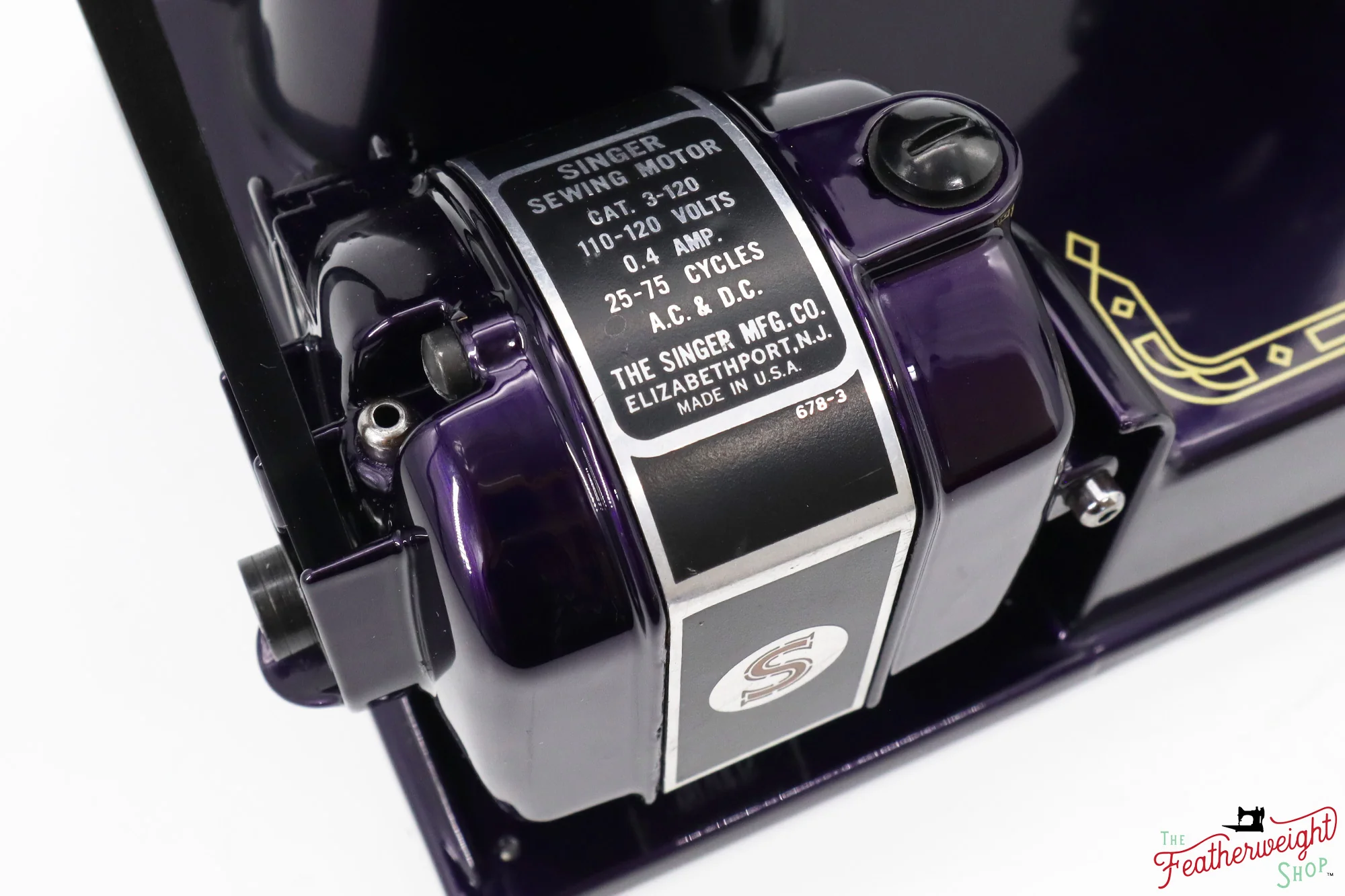 Singer Featherweight 221, AM180*** - Fully Restored in Black Iris - Image 18