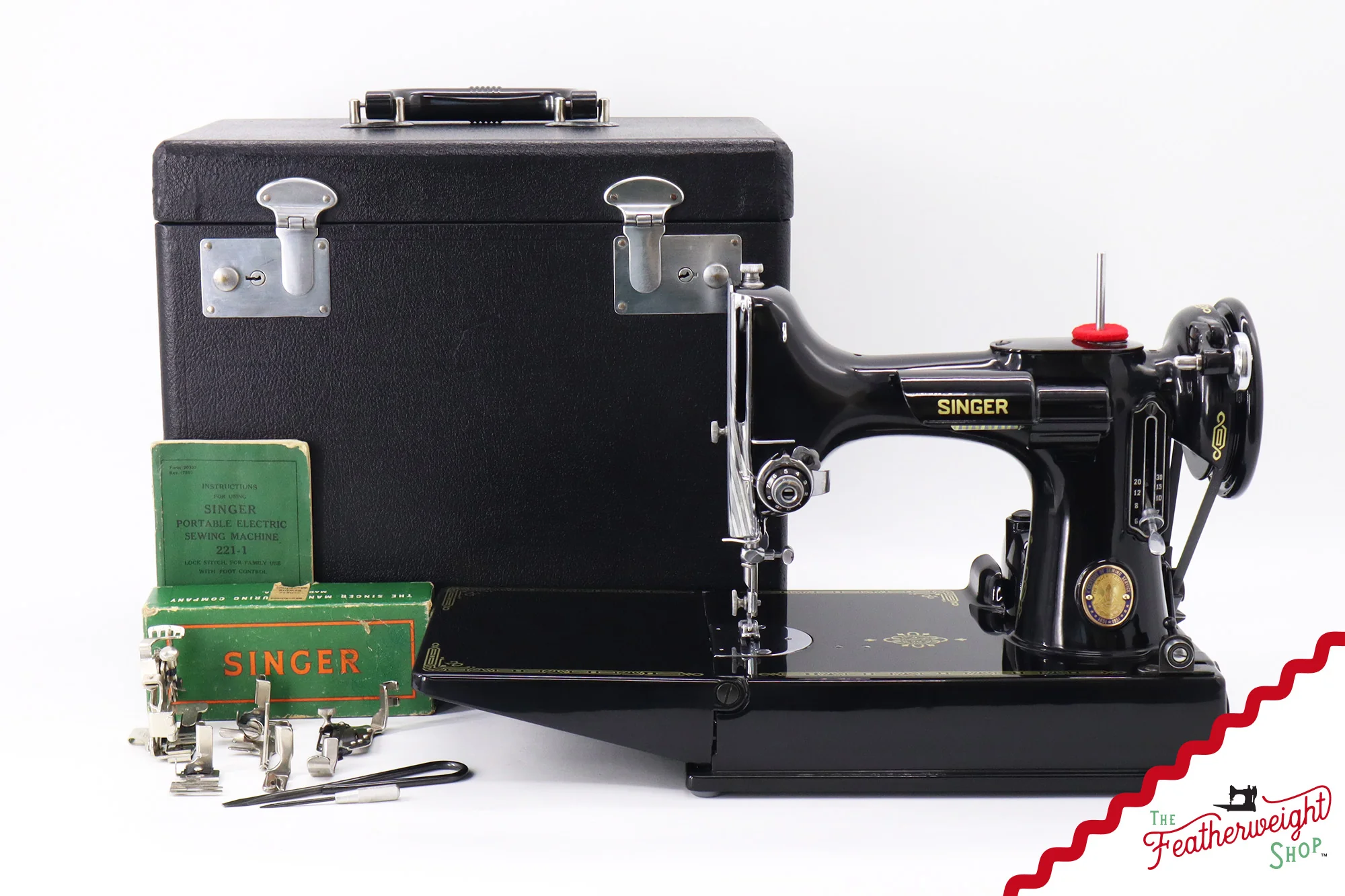 Singer Featherweight 221, Centennial - AJ900*** - Restored Featherweight Shop Edition! - Image 2
