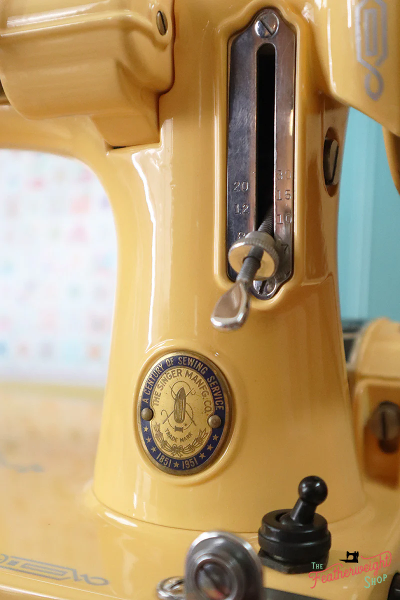 Singer Featherweight 221 Centennial Sewing Machine AK5868** - Fully Restored in Happy Yellow - Image 10