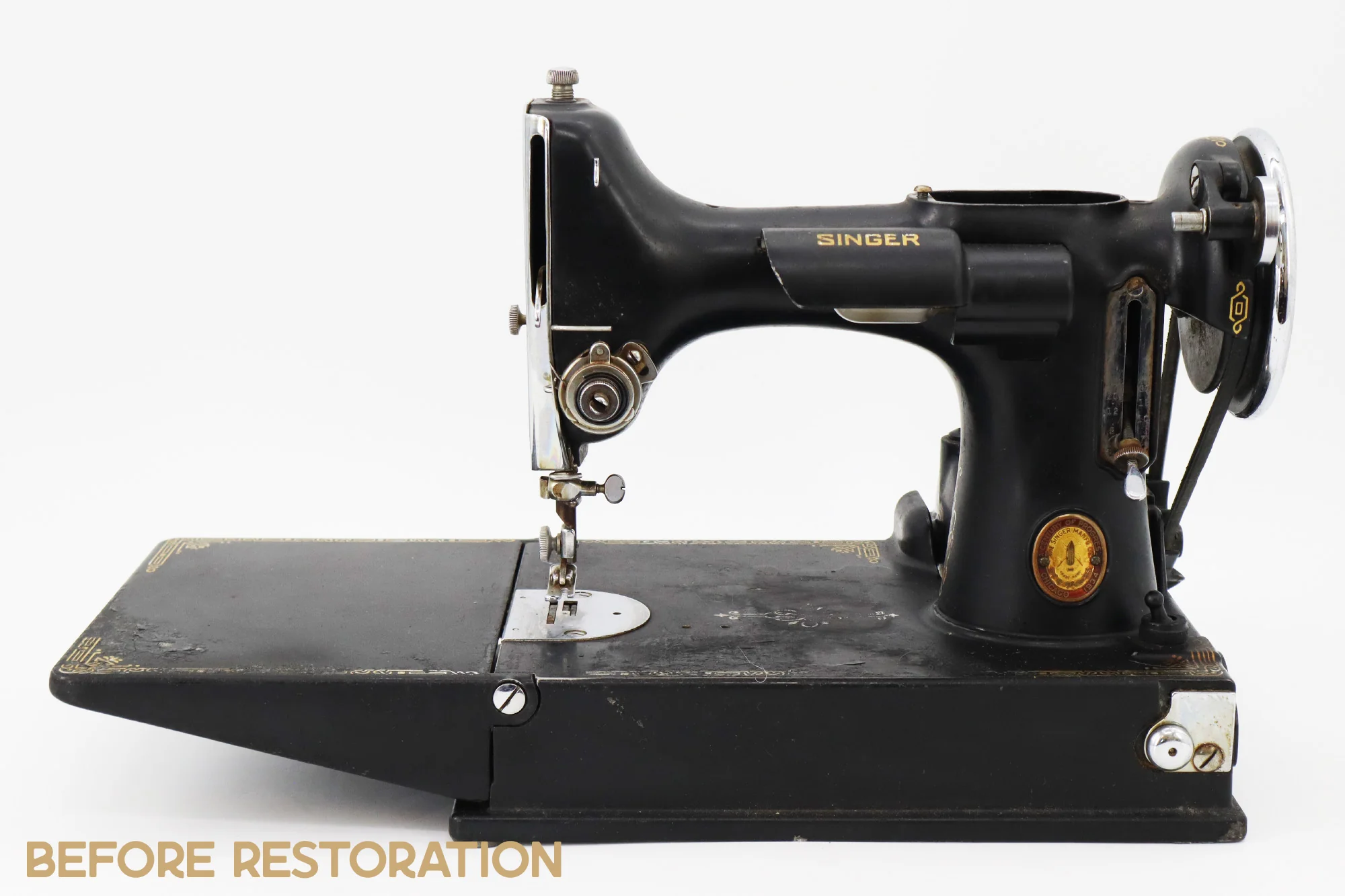 Singer Featherweight 221, Chicago World's Fair, Fully Restored in Gloss Black, AD54455* - RARE - Image 2