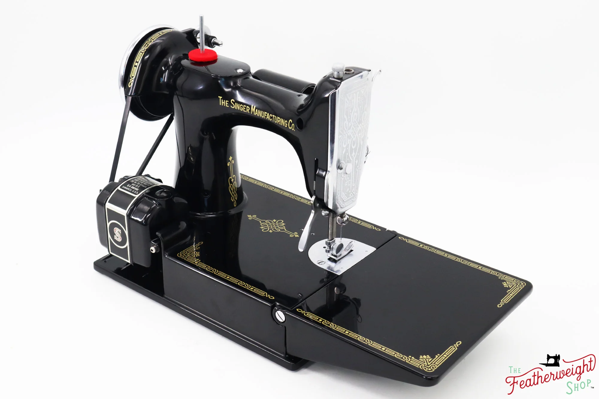 Singer Featherweight 221, Chicago World's Fair, Fully Restored in Gloss Black, AD547*** - RARE - Image 13