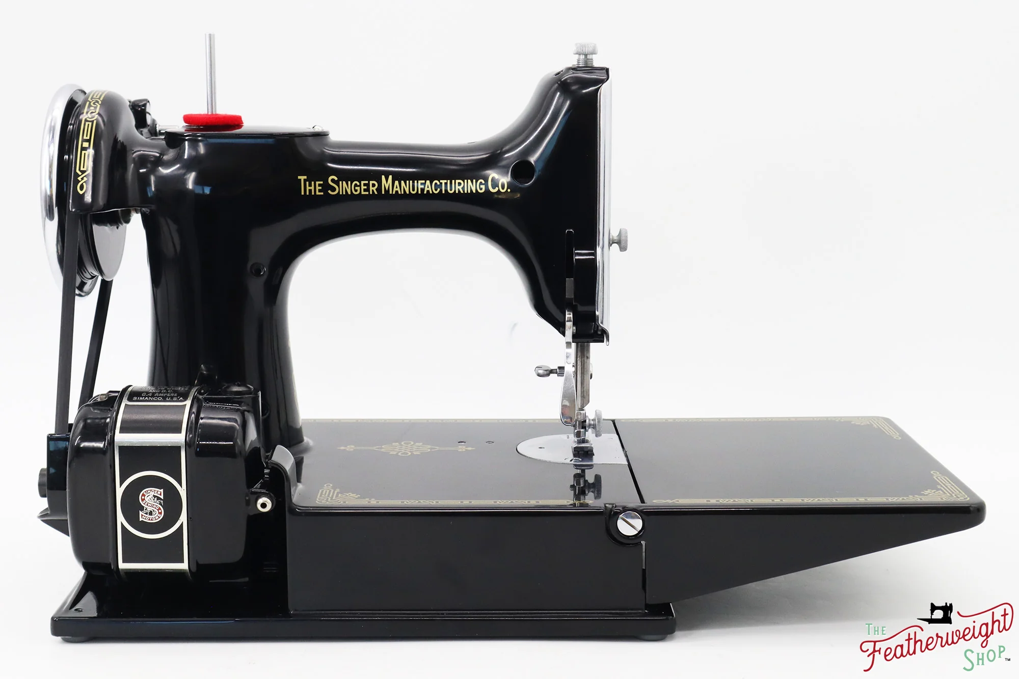 Singer Featherweight 221, Chicago World's Fair, Fully Restored in Gloss Black, AD547*** - RARE - Image 14