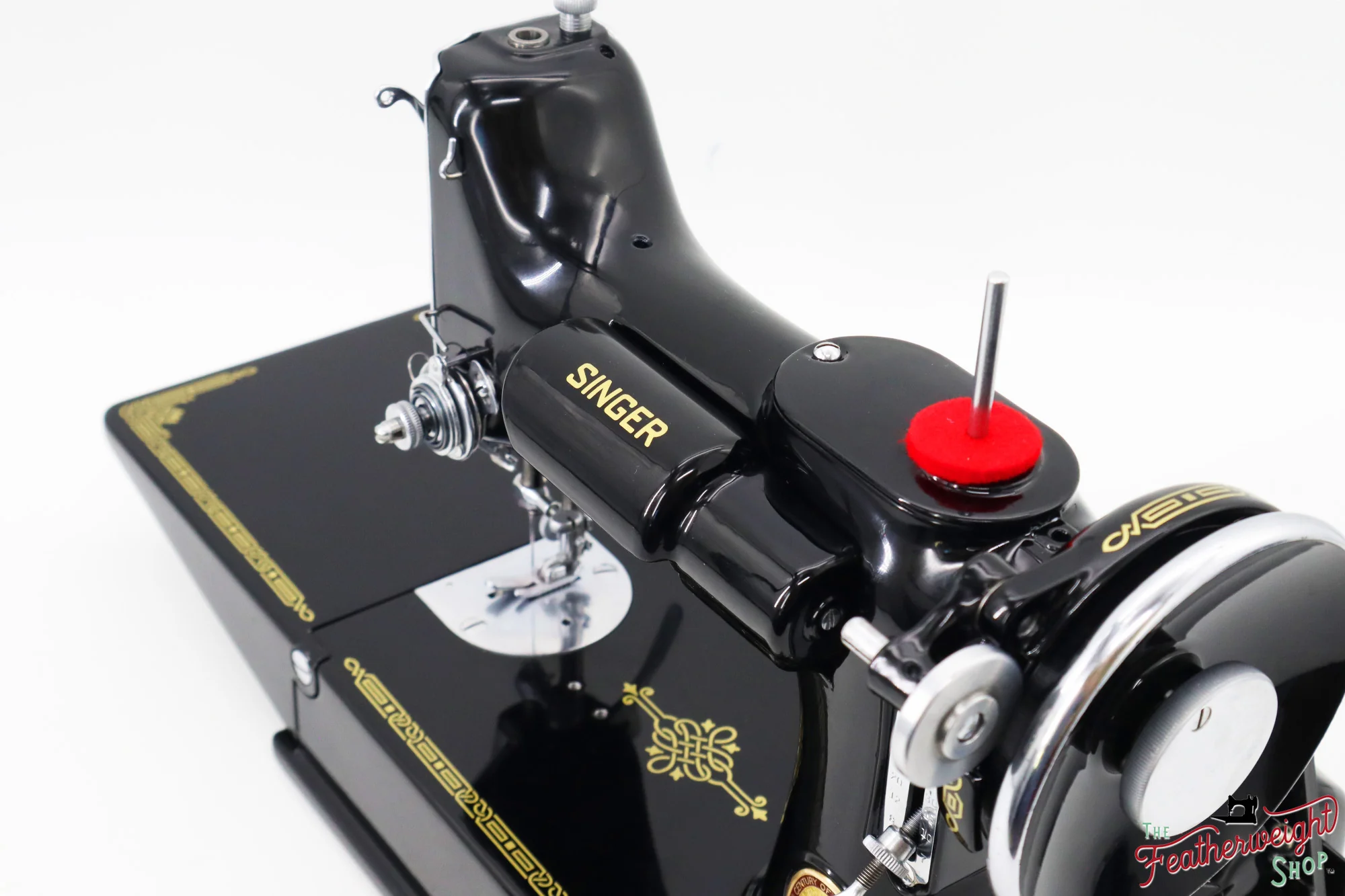 Singer Featherweight 221, Chicago World's Fair, Fully Restored in Gloss Black, AD547*** - RARE - Image 21