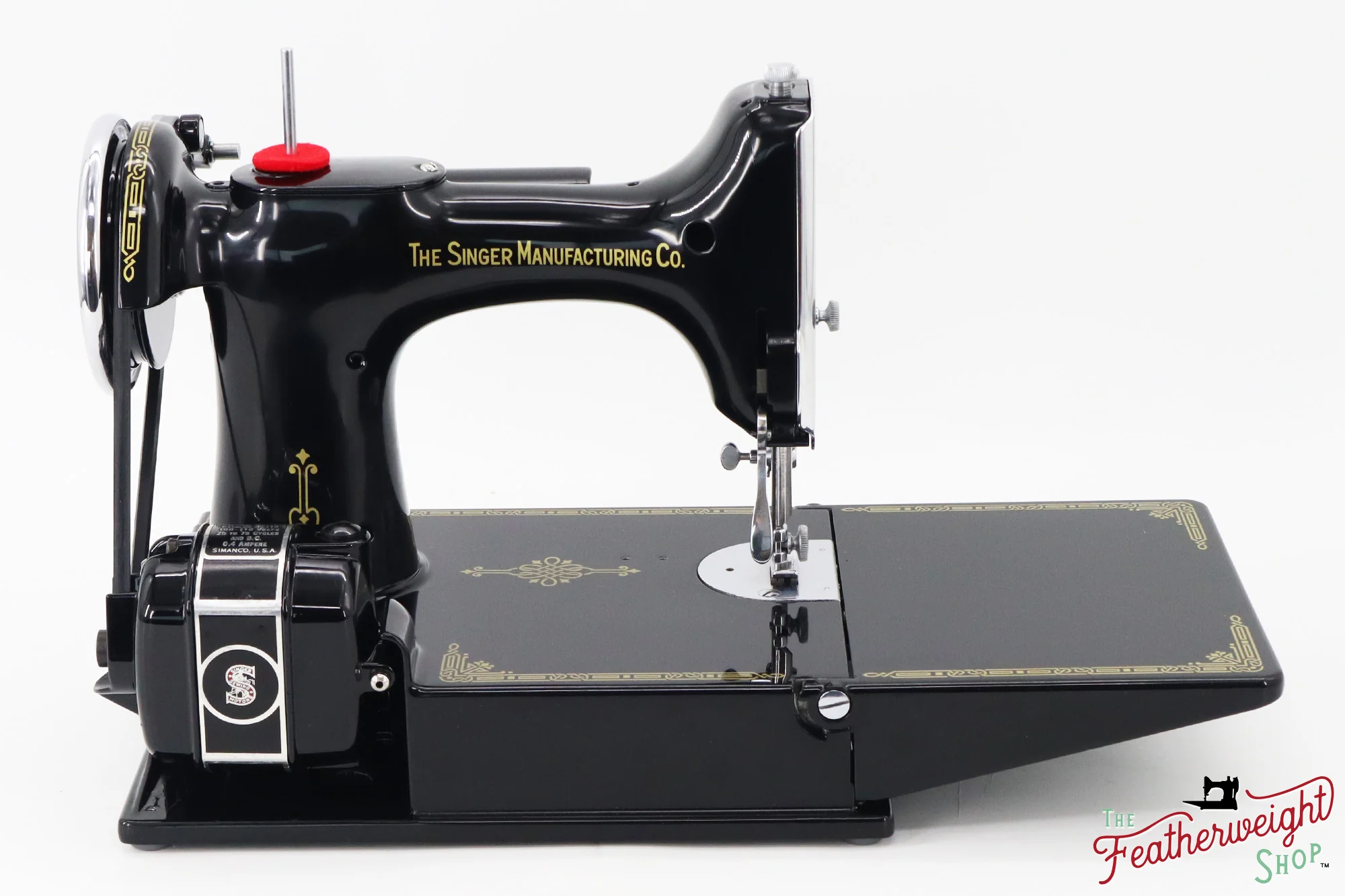 Singer Featherweight 221, "First-Run" 1933 AD54266* - Fully Restored in Gloss Black - Image 7
