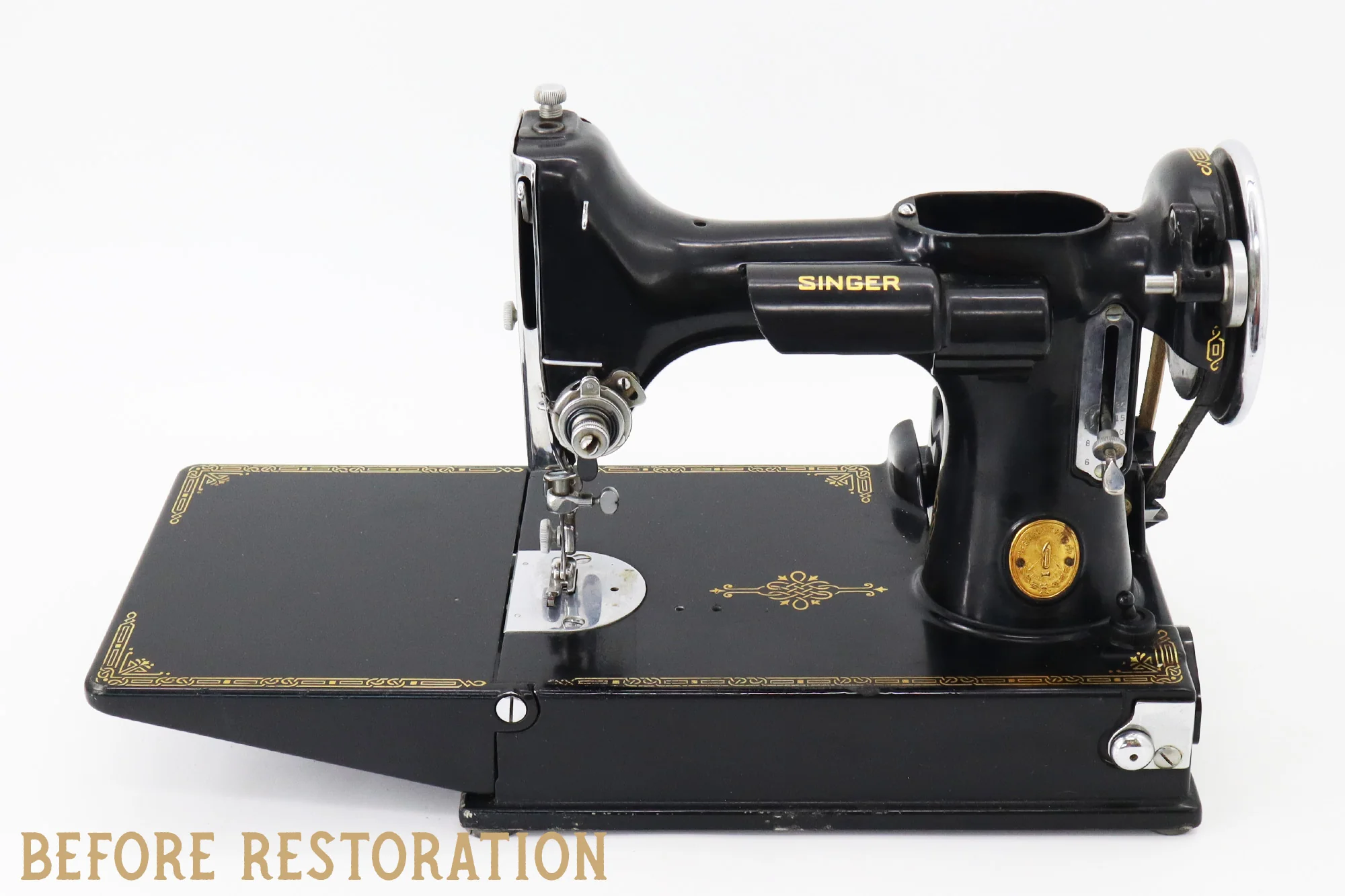 Singer Featherweight 221, "First-Run" 1933 AD5434** - Fully Restored in Gloss Black - Image 3