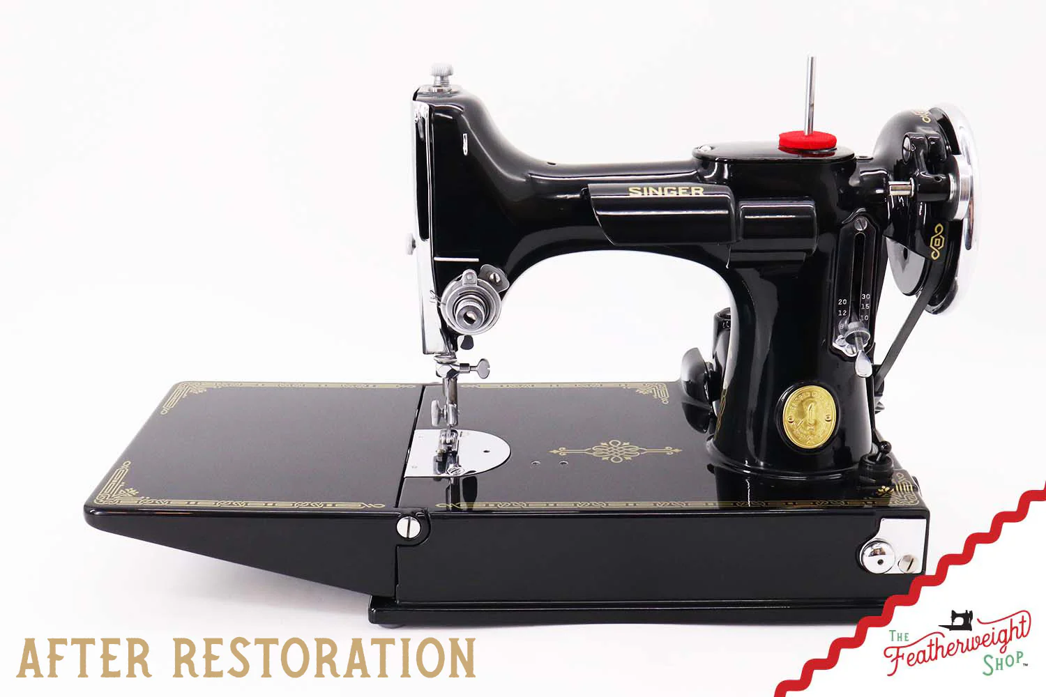 Singer Featherweight 221, "First-Run" 1933 AD5434** - Fully Restored in Gloss Black - Image 4