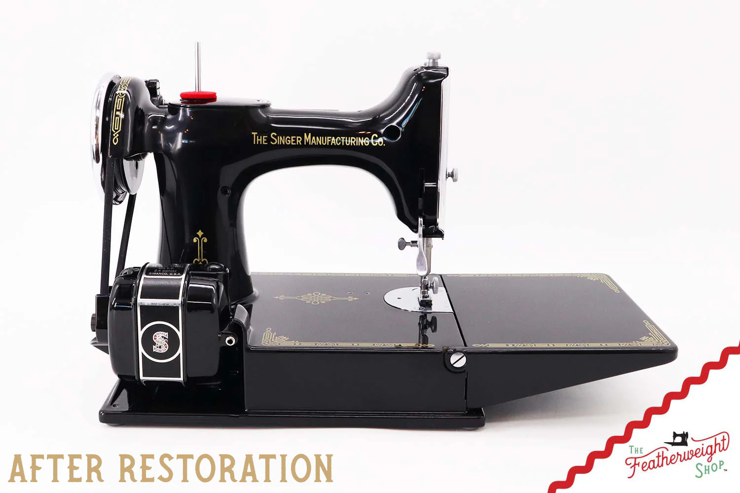 Singer Featherweight 221, "First-Run" 1933 AD5434** - Fully Restored in Gloss Black - Image 9