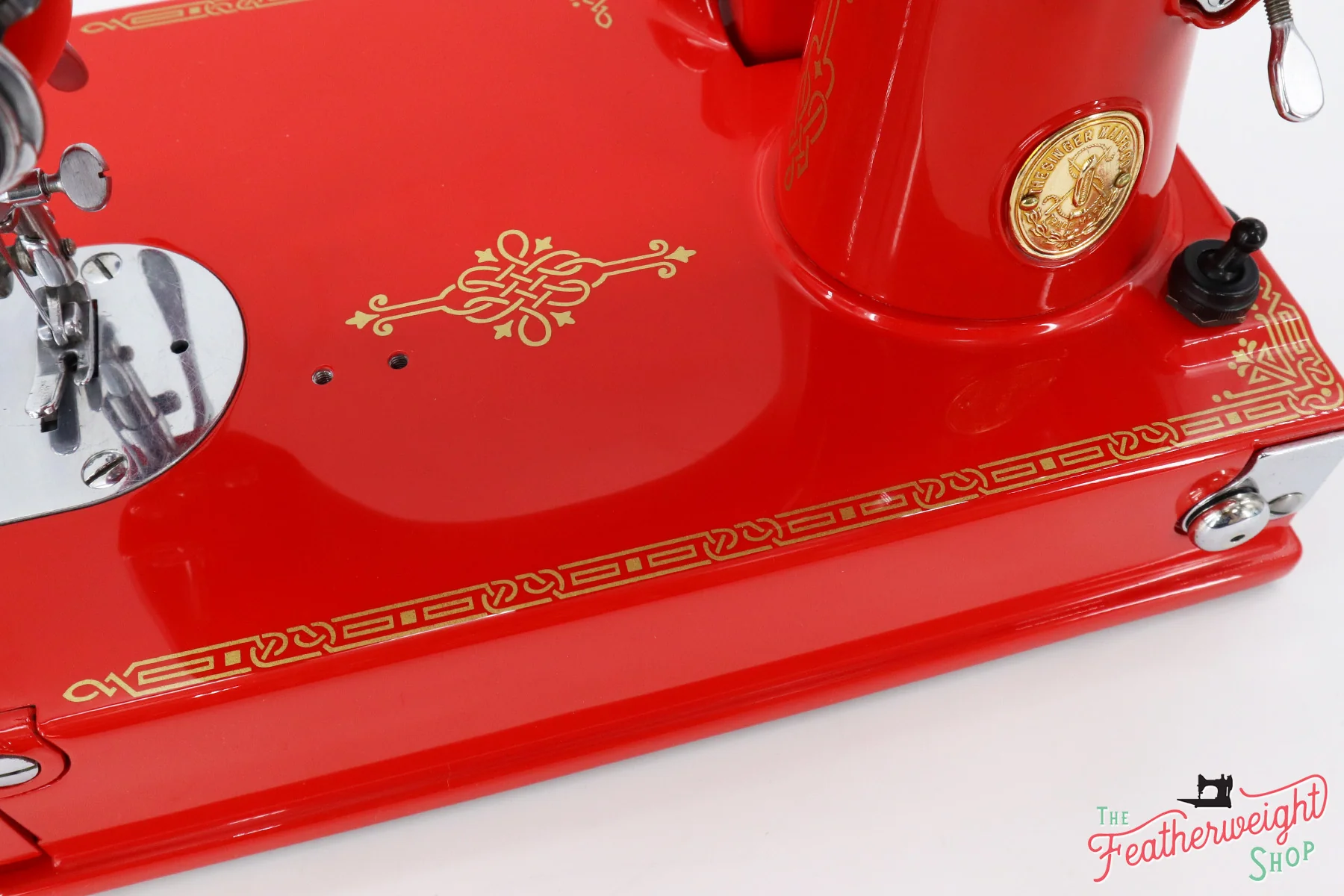 Singer Featherweight 221 Sewing Machine 1933 AD550*** - Fully Restored in Liberty Red - Image 11