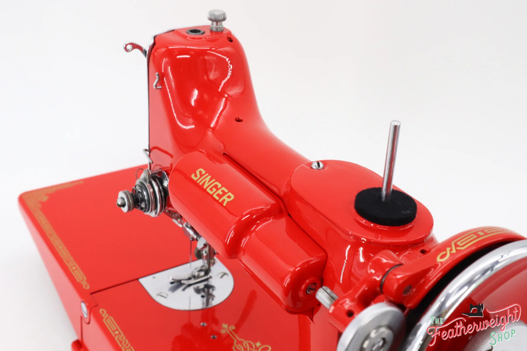 Singer Featherweight 221 Sewing Machine 1933 AD550*** - Fully Restored in Liberty Red - Image 15