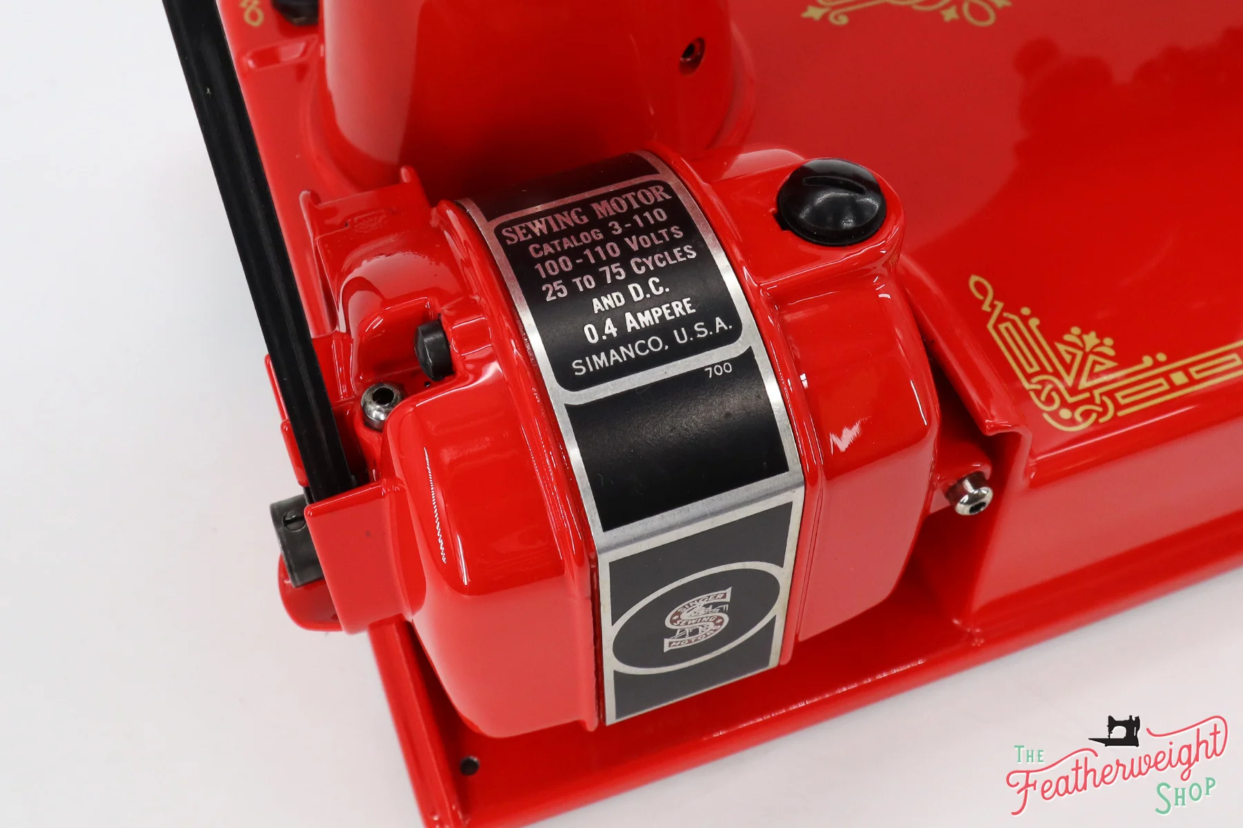 Singer Featherweight 221 Sewing Machine 1933 AD550*** - Fully Restored in Liberty Red - Image 19