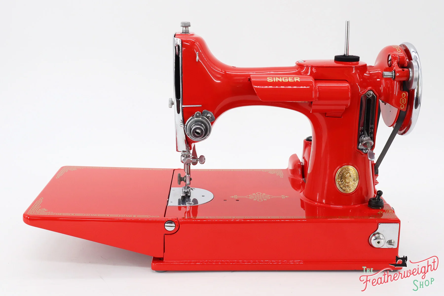 Singer Featherweight 221 Sewing Machine 1933 AD550*** - Fully Restored in Liberty Red - Image 5