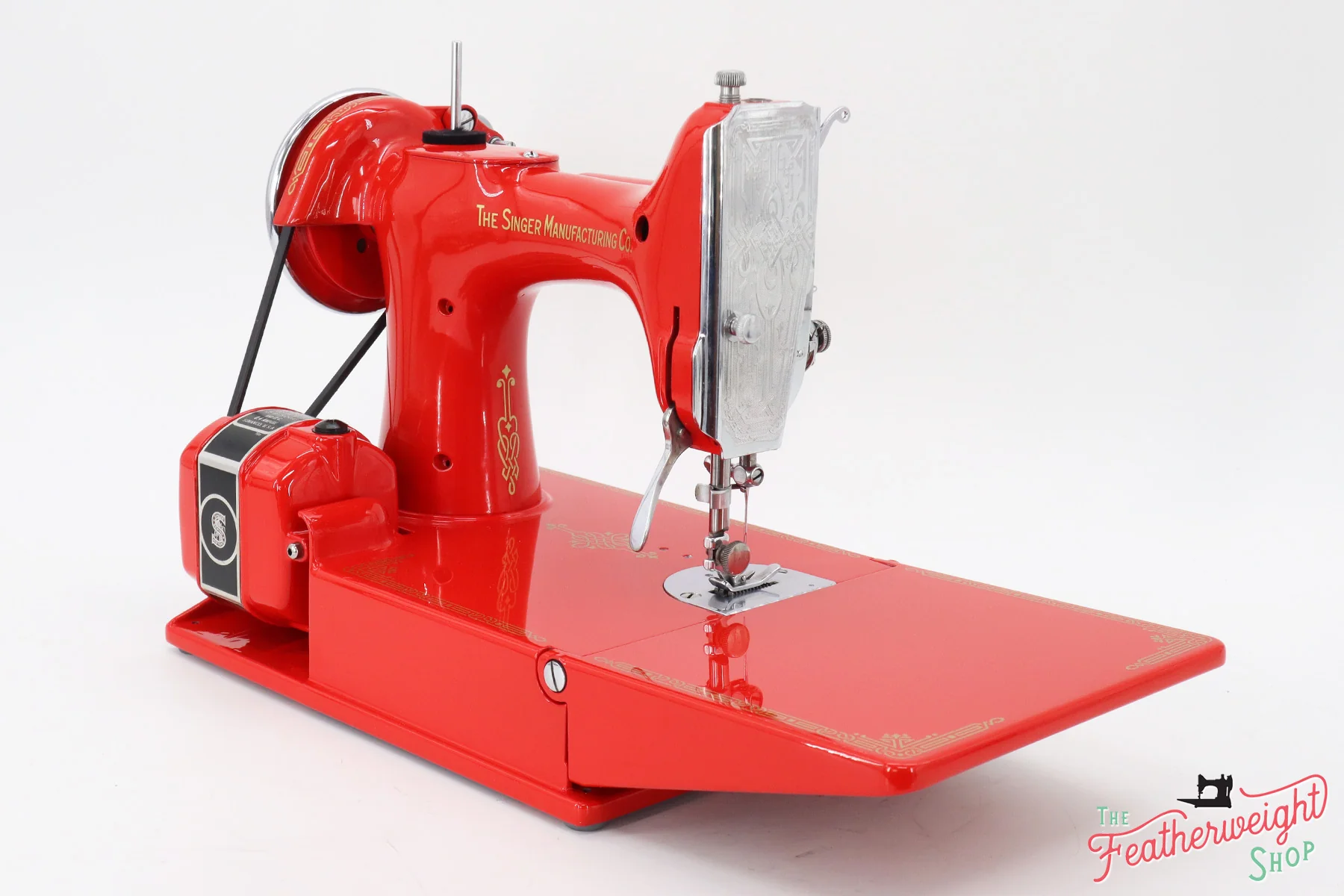 Singer Featherweight 221 Sewing Machine 1933 AD550*** - Fully Restored in Liberty Red - Image 8