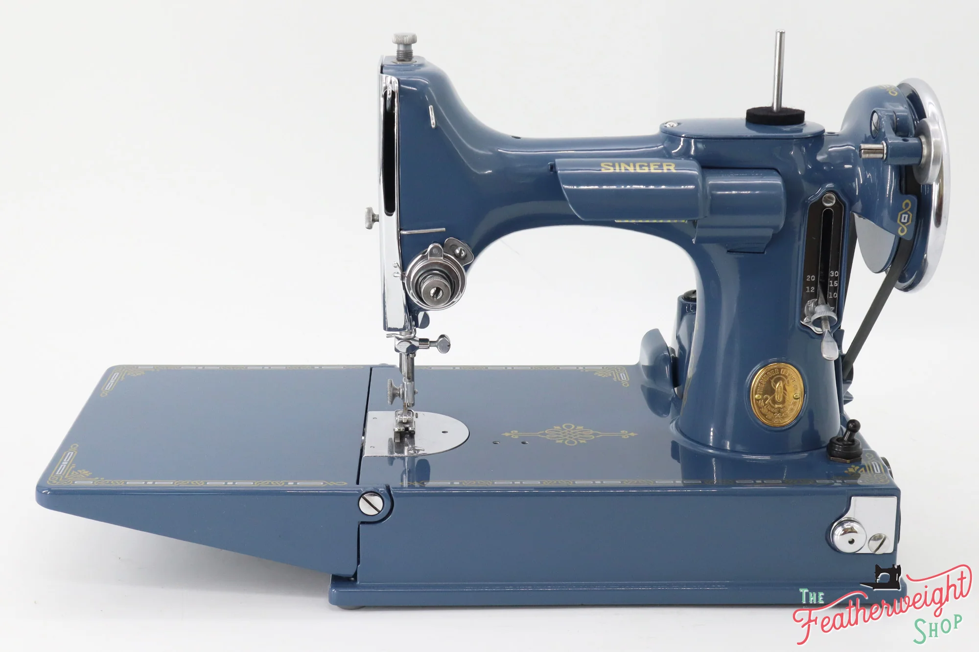 Singer Featherweight 221 Sewing Machine AD722*** - Fully Restored in Denim - Image 8
