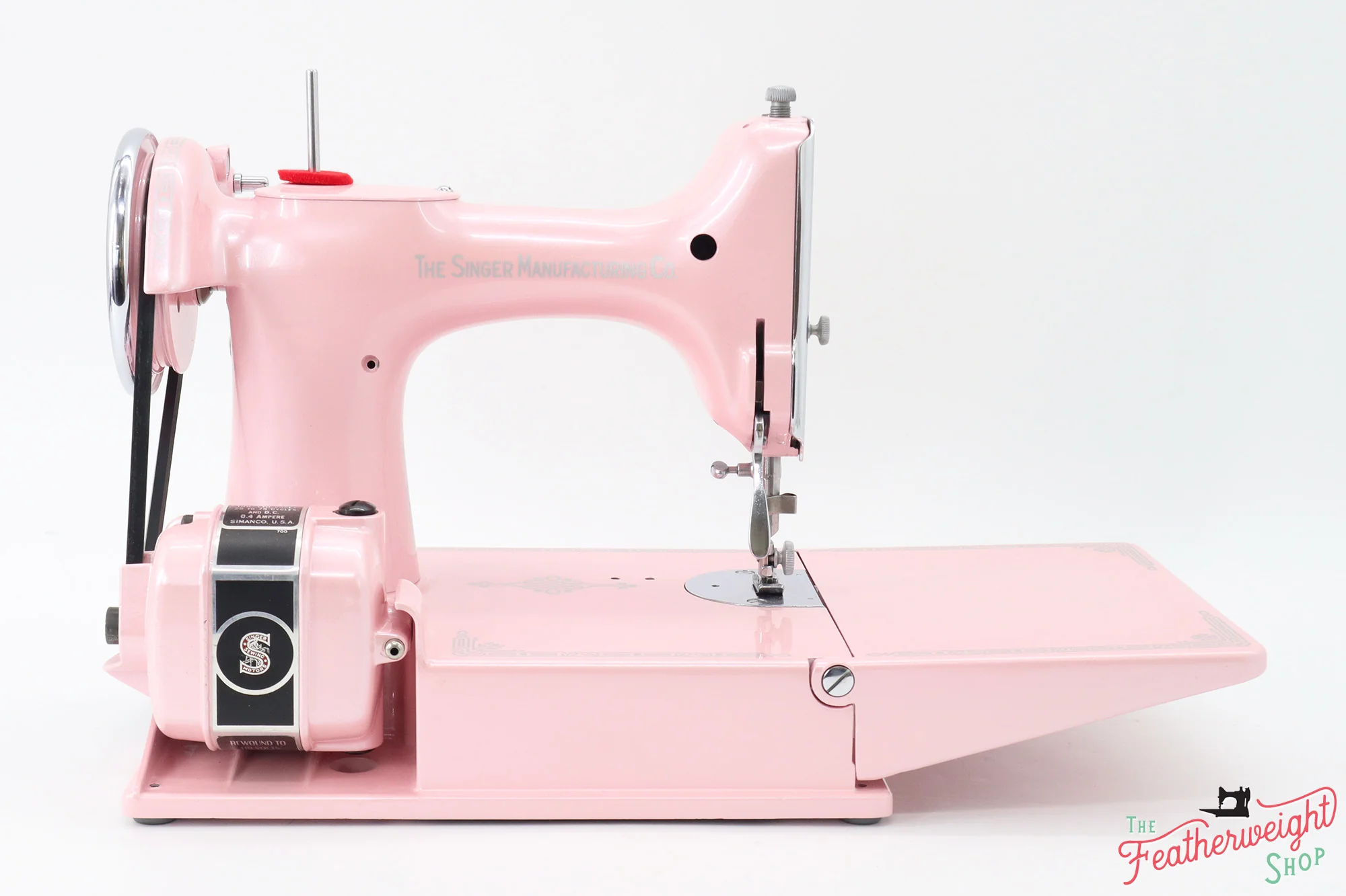 Singer Featherweight 221 Sewing Machine AE060*** - Fully Restored in Pink Frosting - Image 7