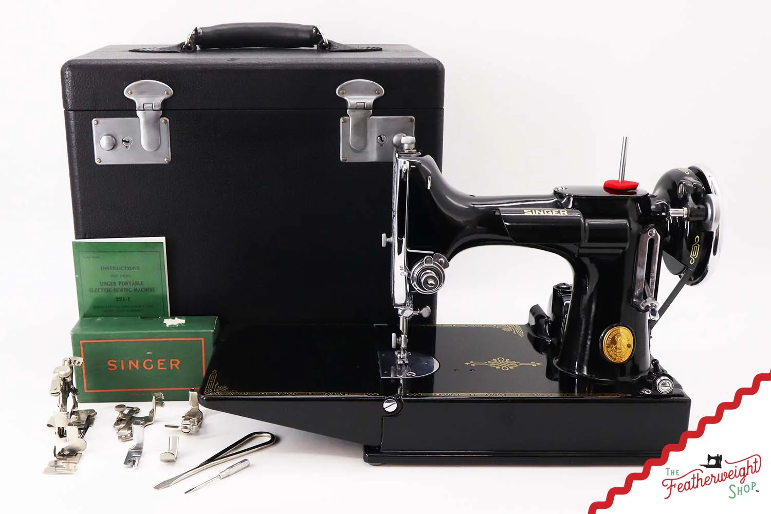 Singer Featherweight 221 Sewing Machine, AE5455** - 1937 - Image 2
