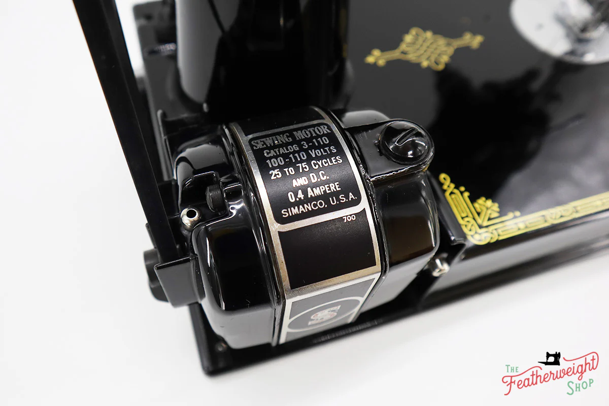 Singer Featherweight 221 Sewing Machine, AF390*** - Corduroy Insert - RARE - Image 22