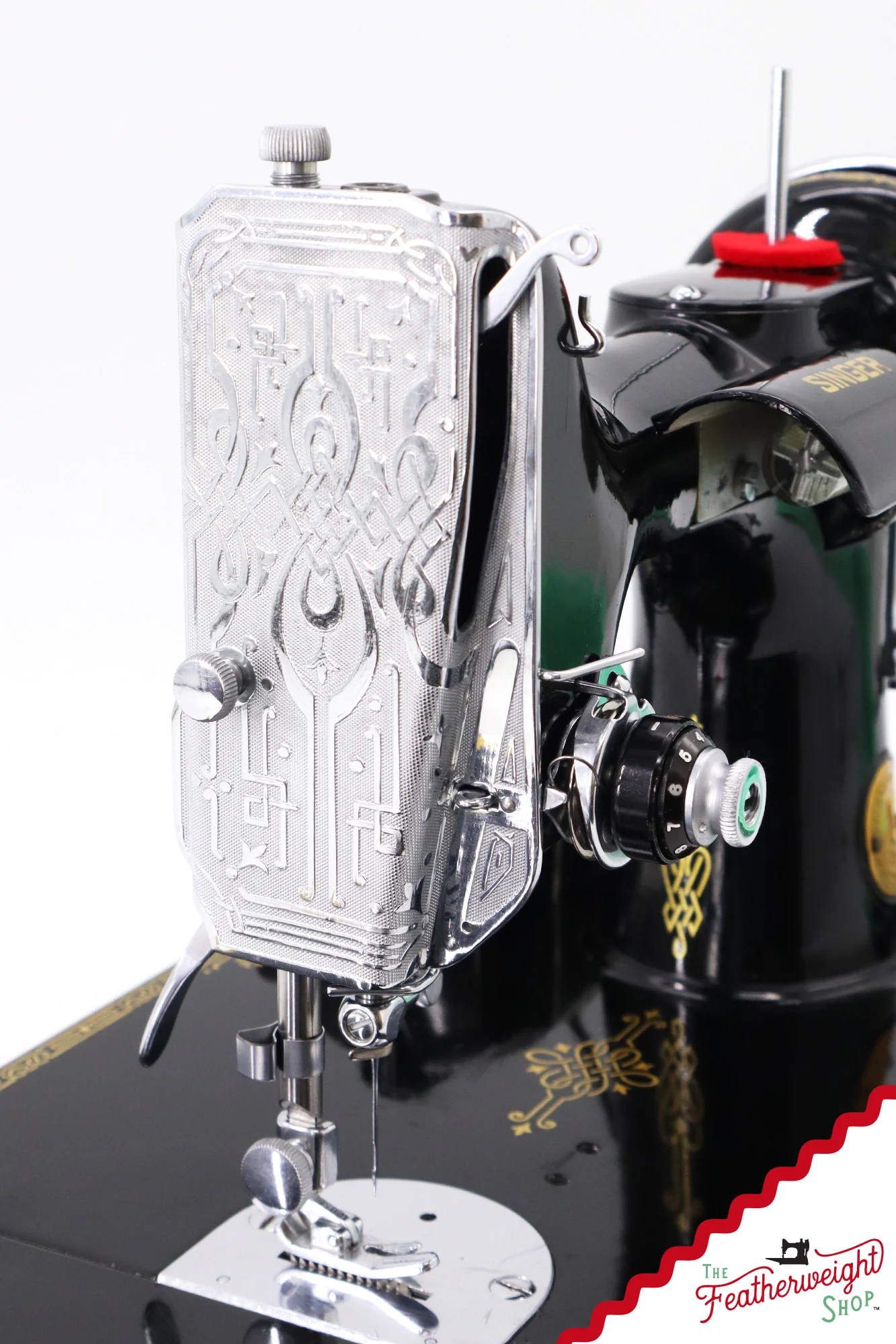 Singer Featherweight 221 Sewing Machine, AF482*** - Corduroy Insert - RARE - Image 19
