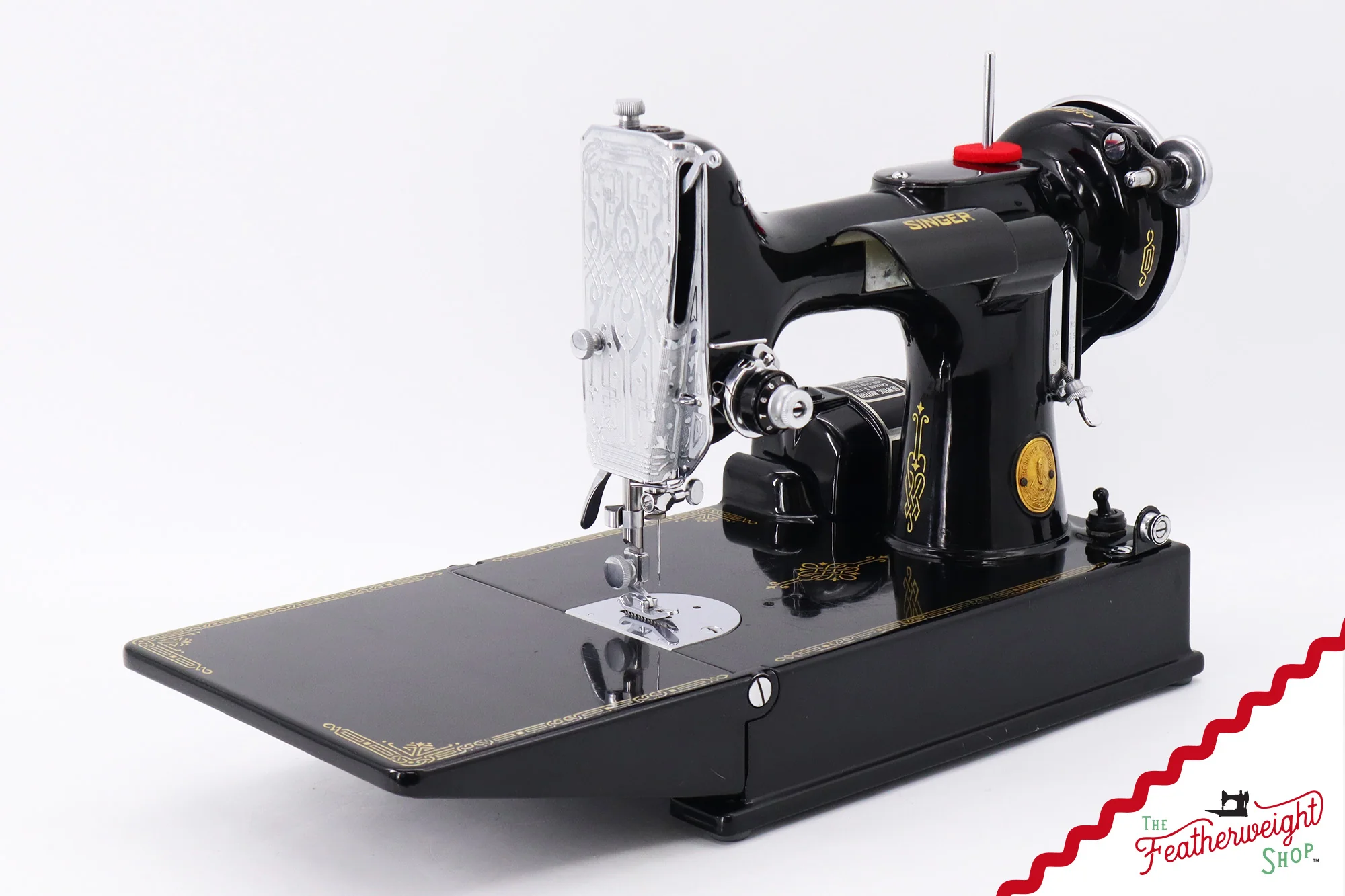 Singer Featherweight 221 Sewing Machine, AF482*** - Corduroy Insert - RARE - Image 4