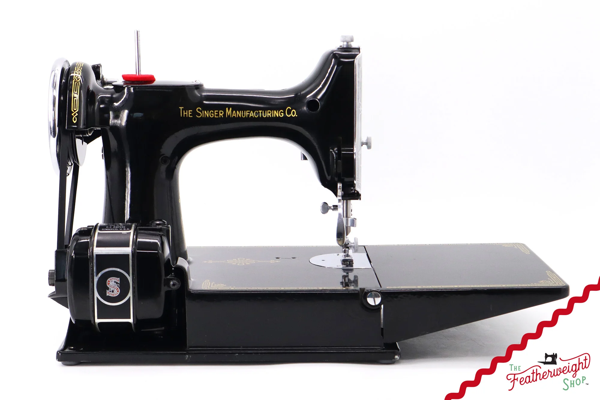 Singer Featherweight 221 Sewing Machine, AF482*** - Corduroy Insert - RARE - Image 7