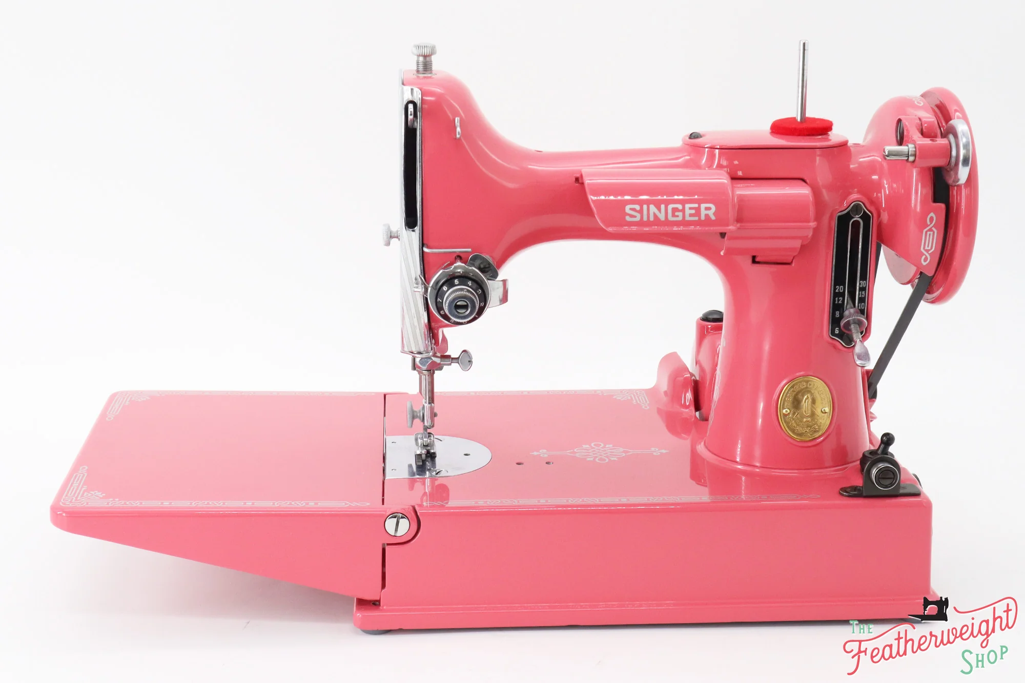 Singer Featherweight 221 Sewing Machine AJ117*** - Fully Restored in Happy Pink Grapefruit - Image 4