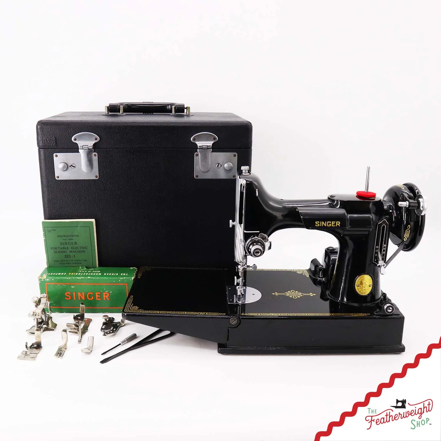 Singer Featherweight 221 Sewing Machine, AJ647** - 1950
