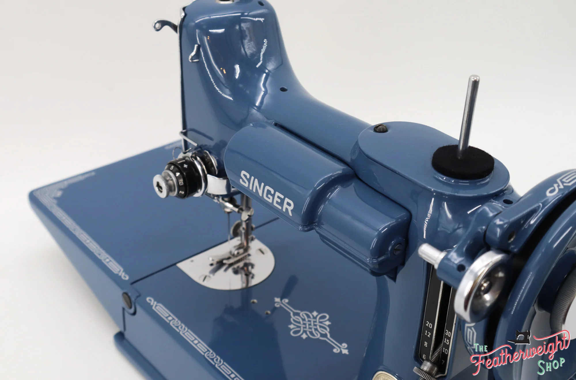 Singer Featherweight 221 Sewing Machine AJ786*** - Fully Restored in Denim - Image 12
