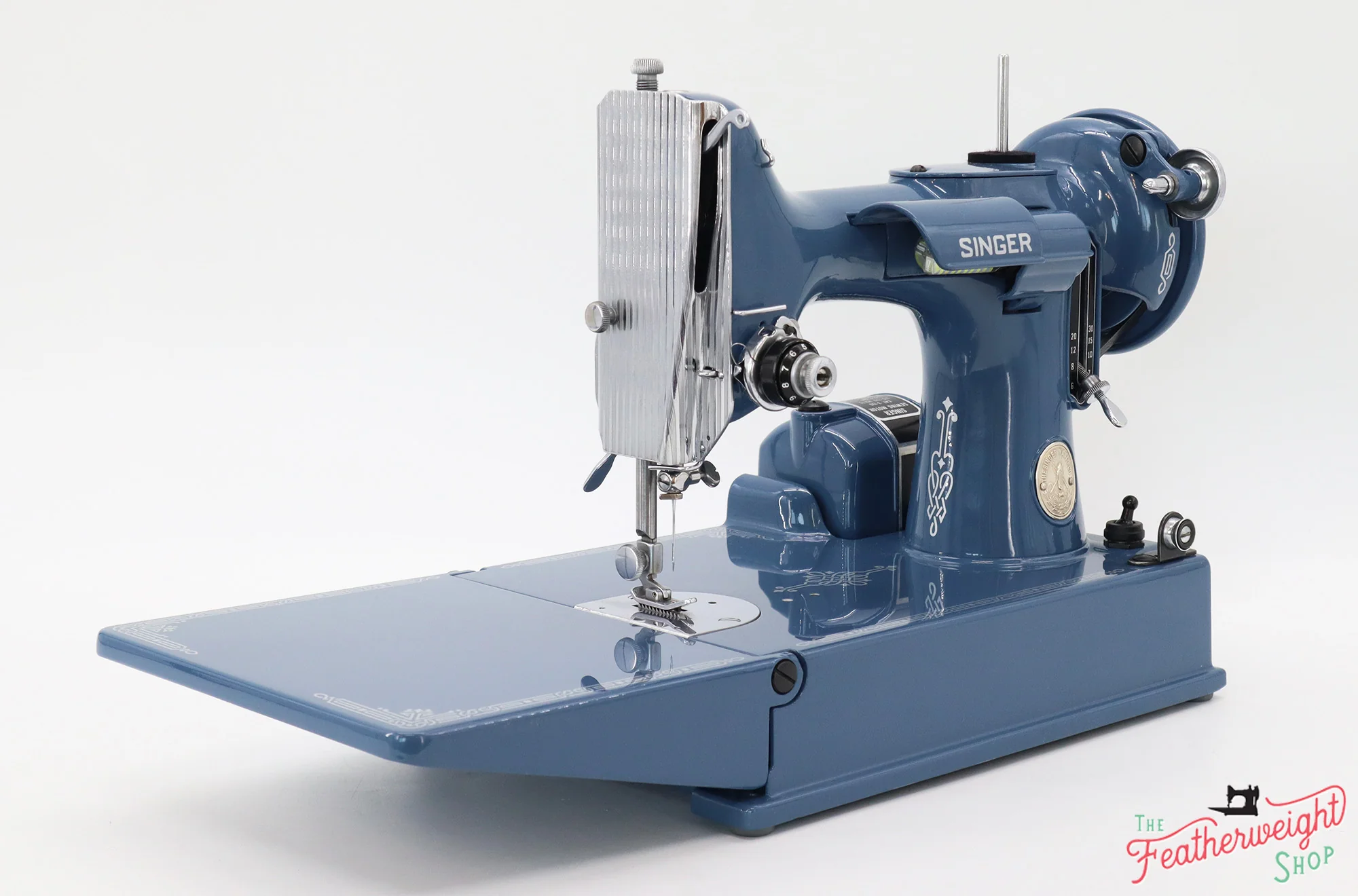 Singer Featherweight 221 Sewing Machine AJ786*** - Fully Restored in Denim - Image 5