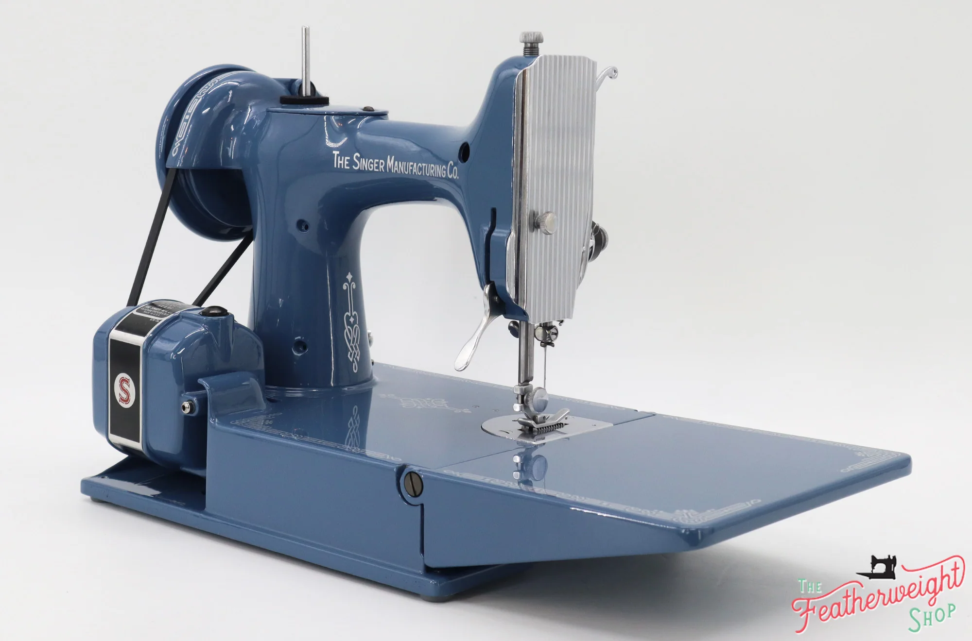 Singer Featherweight 221 Sewing Machine AJ786*** - Fully Restored in Denim - Image 7